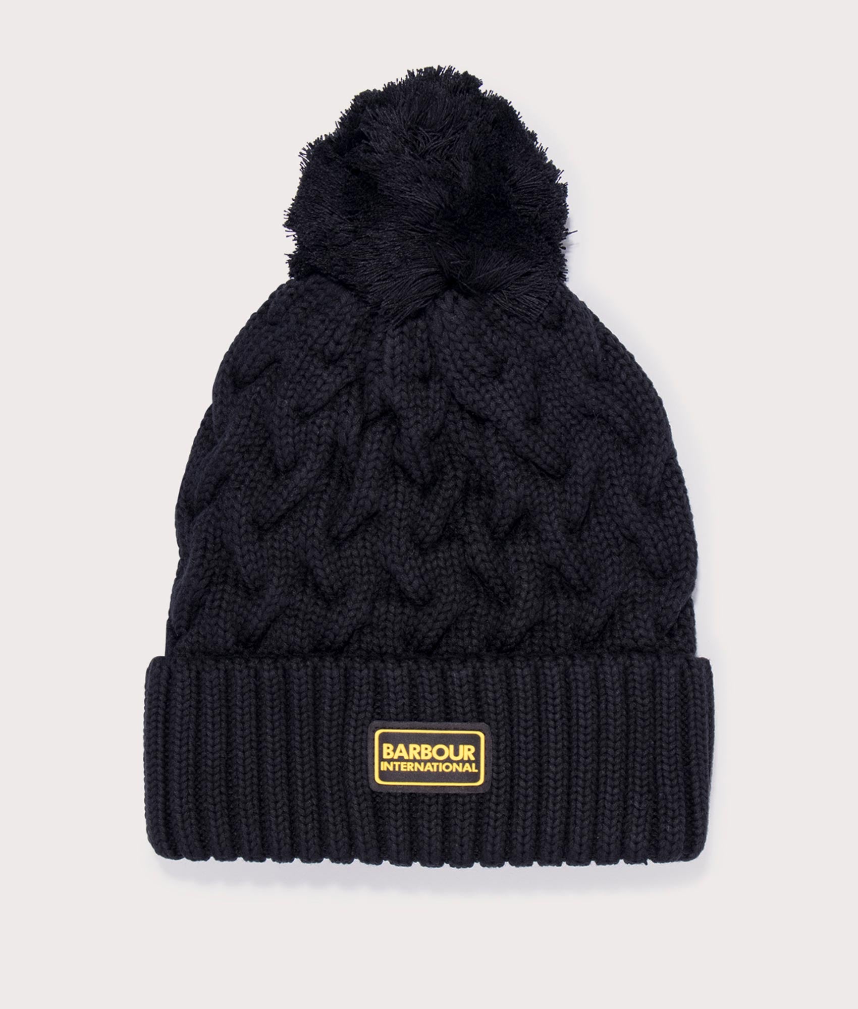 Black barbour shop bobble hat