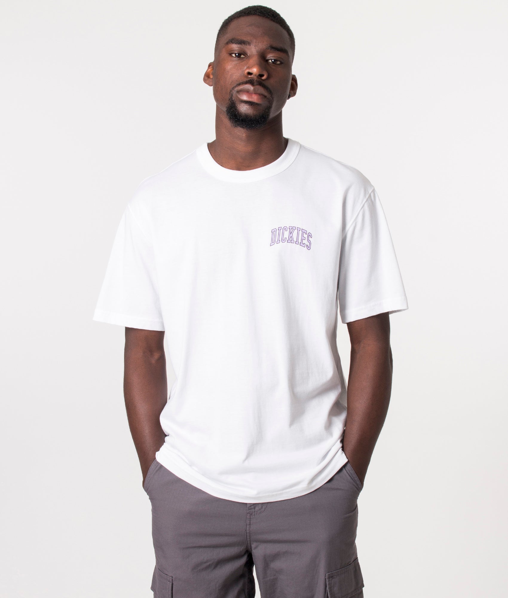 Relaxed Fit Aitkin Chest Logo T-Shirt White | Dickies | EQVVS