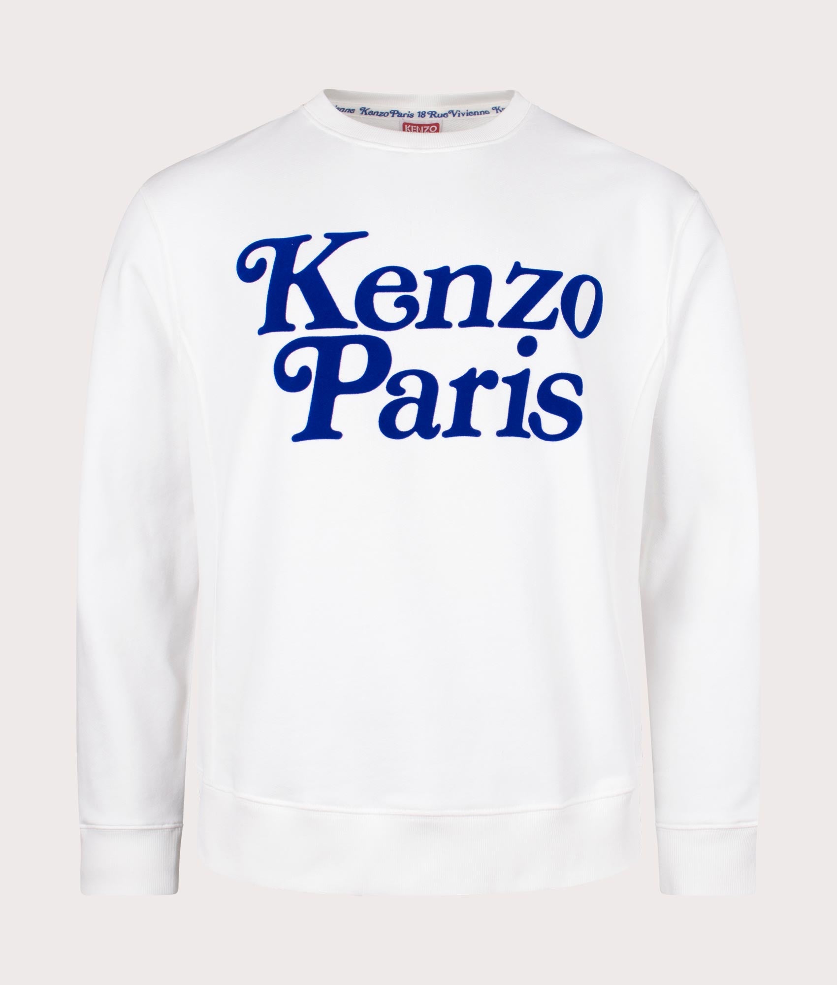 KENZO by Verdy Classic Sweatshirt Off White Blue Chest Print EQVVS