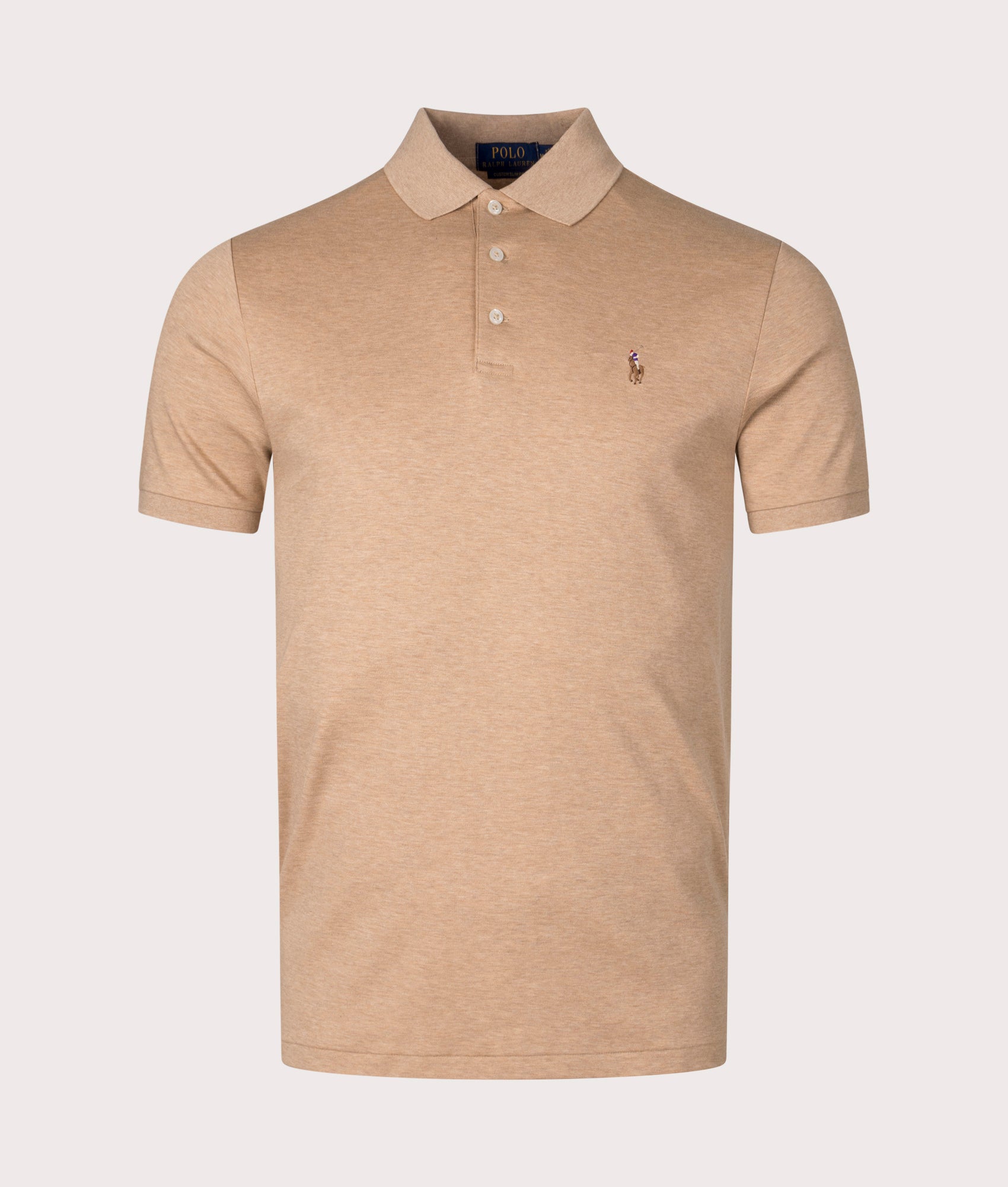 Soft Cotton Polo Shirt Camel Heather Polo Ralph Lauren EQVVS