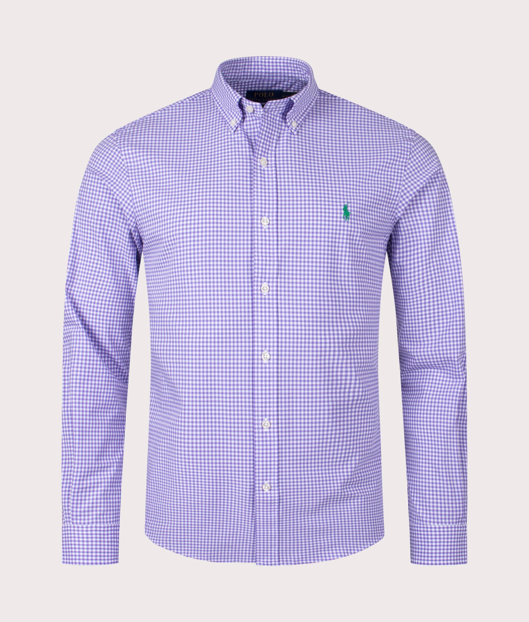 ralph lauren purple check shirt