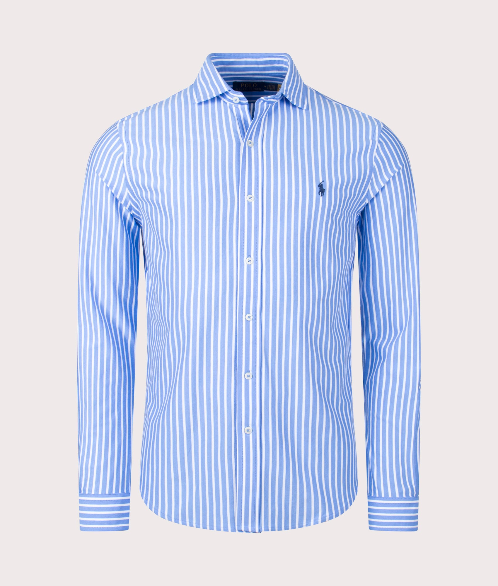 Knit Oxford Sport Shirt in 004 Harbor Island Blue/White