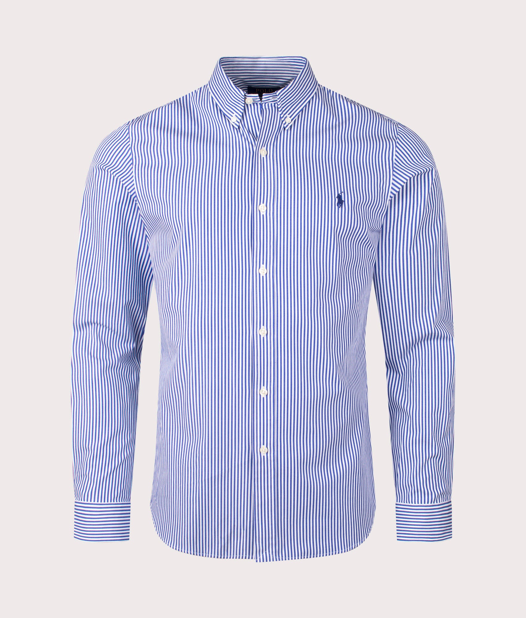 Slim Fit Striped Stretch Poplin Shirt Blue Polo Ralph Lauren EQVVS