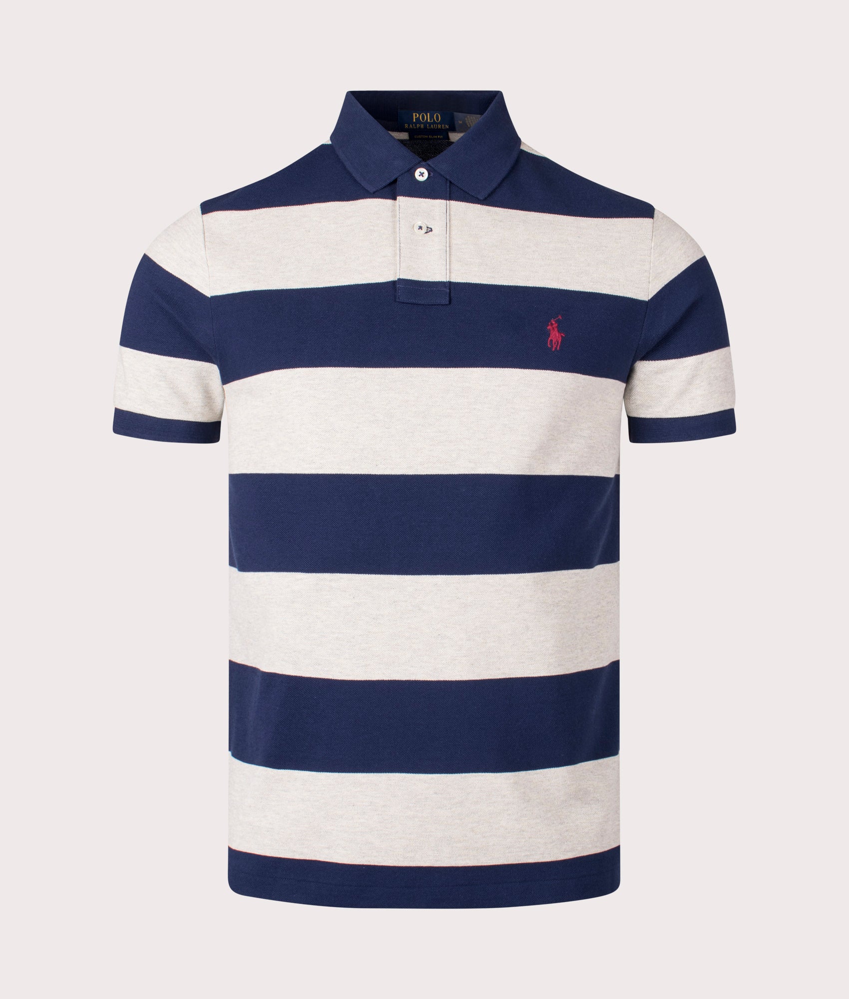 Polo shirt with stripes best sale