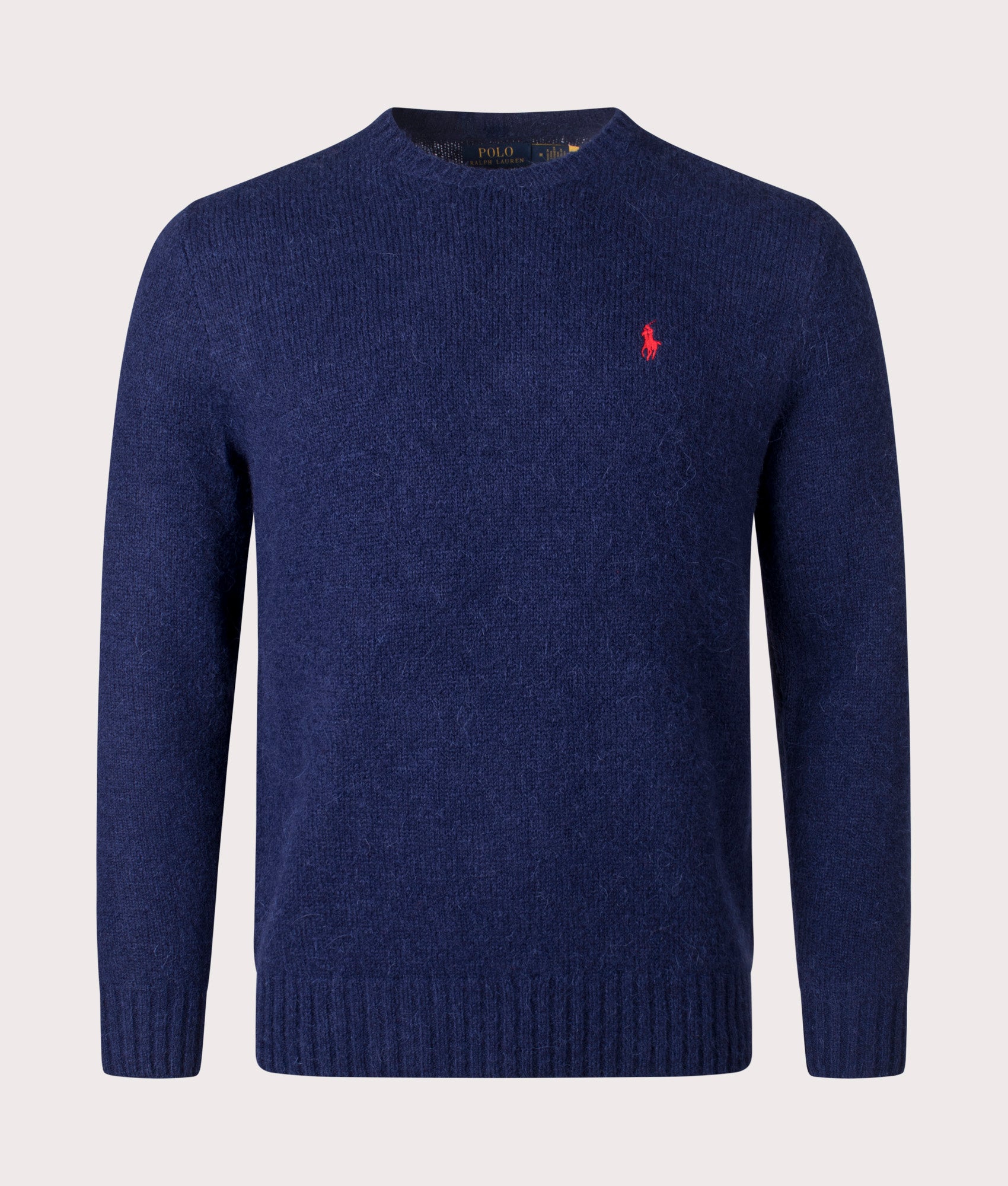 Polo Ralph Lauren Textured Crewneck Jumper in Navy EQVVS Menswear