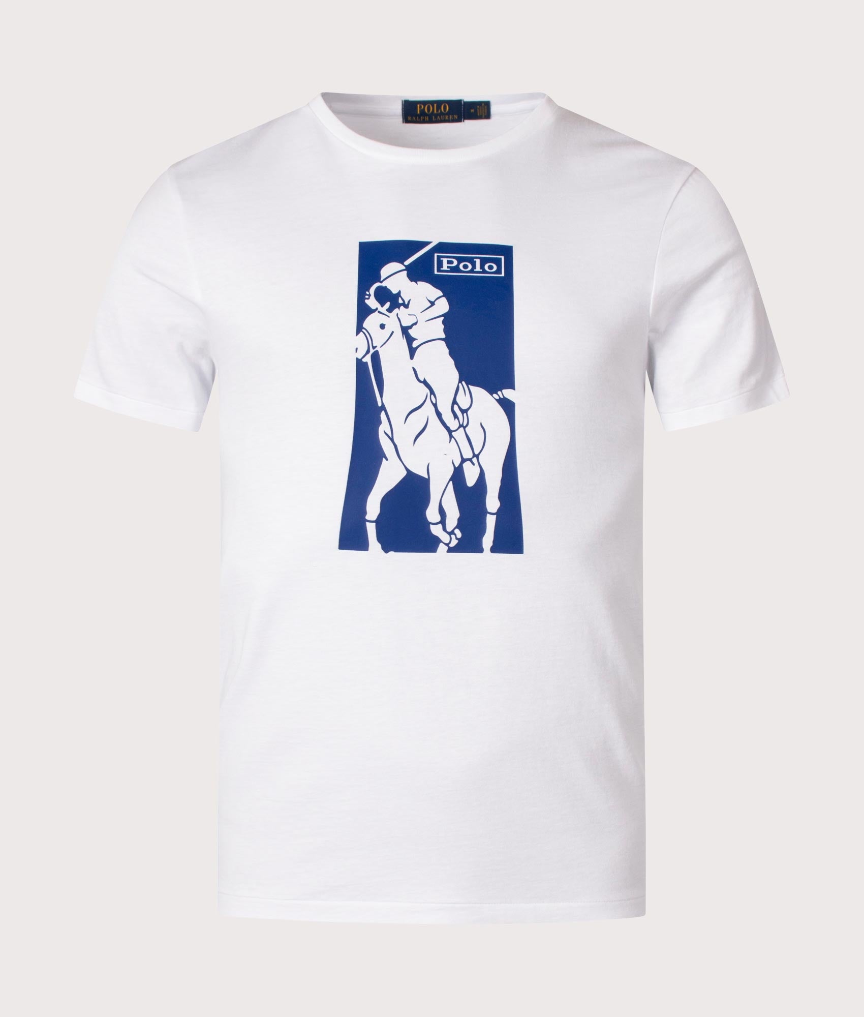 Custom Slim Fit Large Polo Player Logo T shirt White Polo Ralph