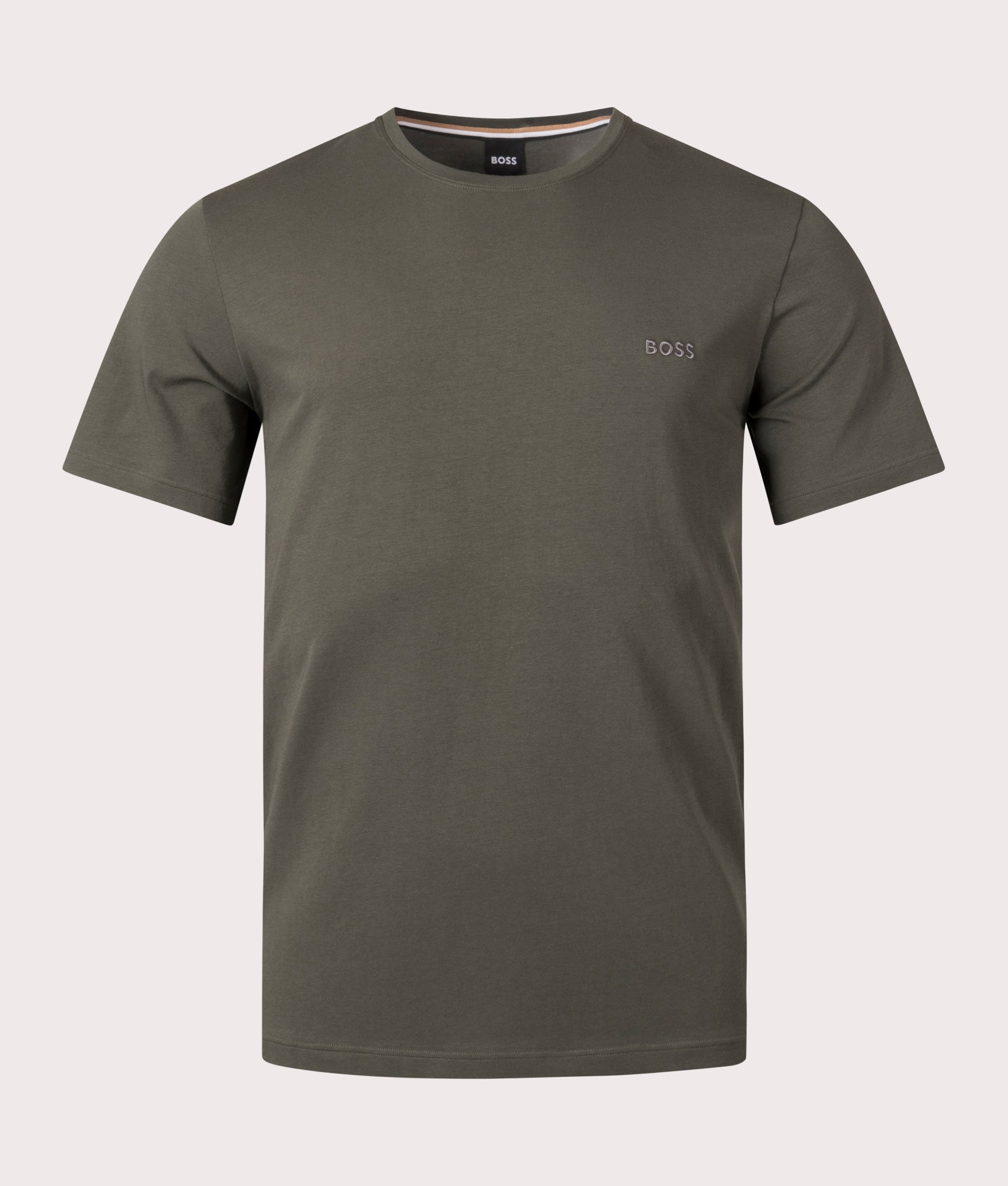 Lightweight Mix and Match R Stretch T-Shirt Dark Green, BOSS