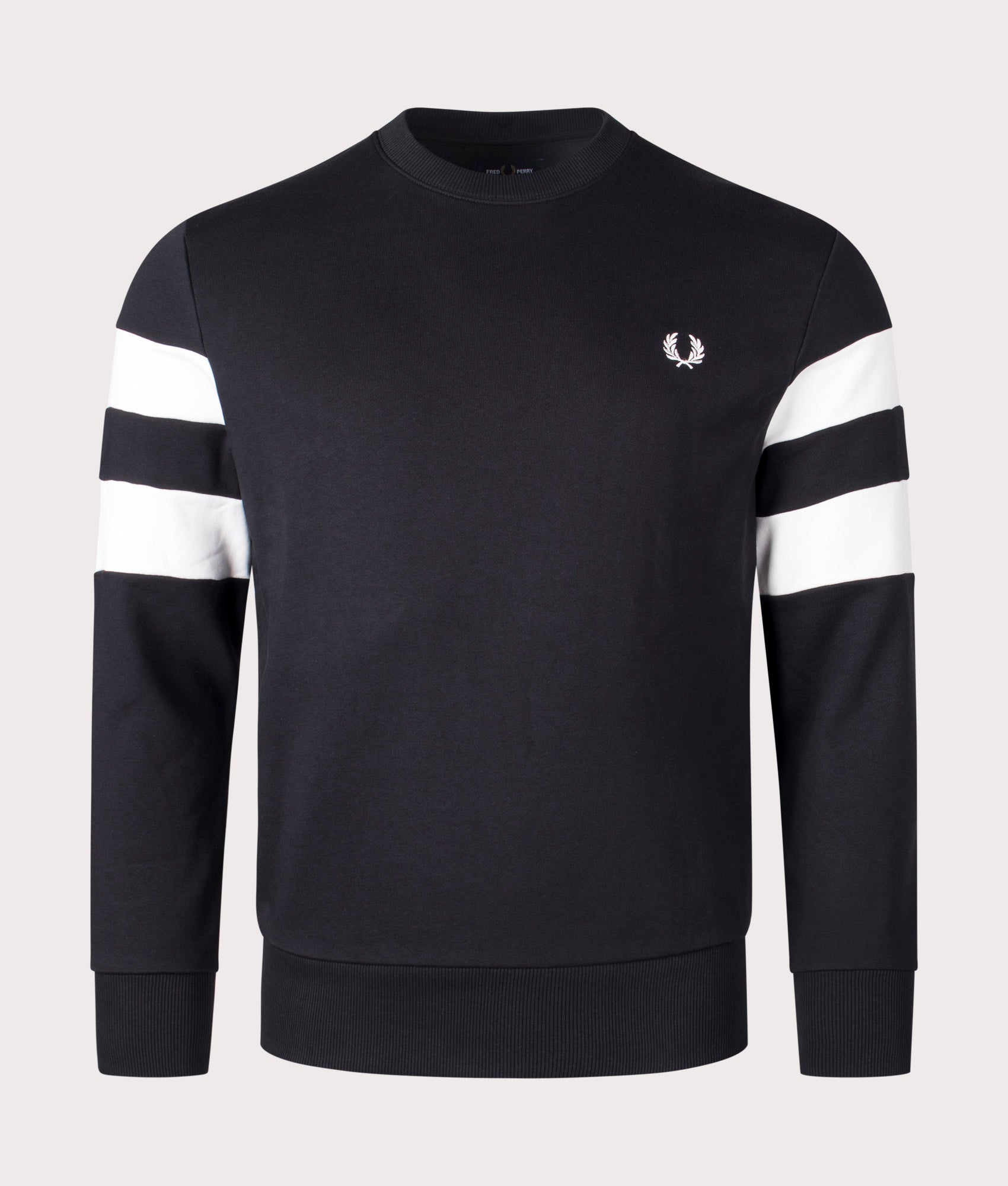 Twin Tipped Sleeve Sweatshirt Black Fred Perry EQVVS