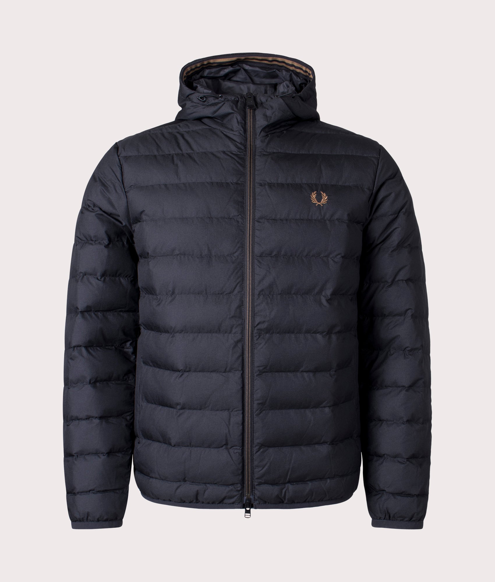 Hooded Insulated Jacket In Black Fred Perry EQVVS