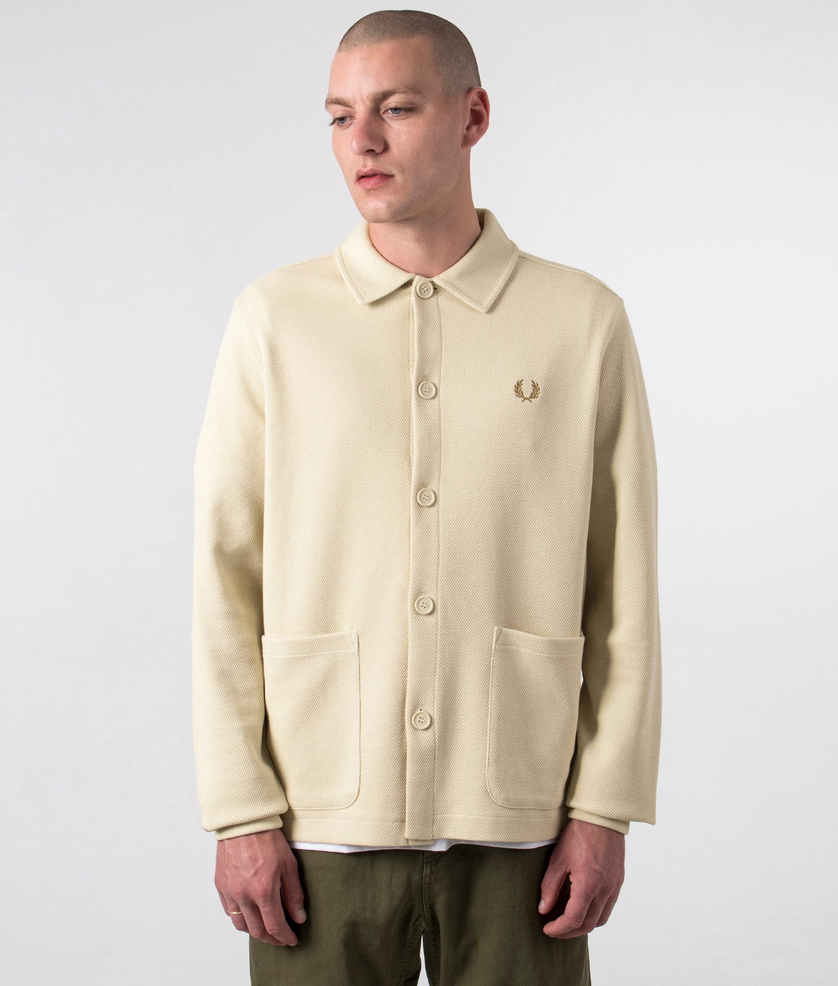 fred perry collarless polo