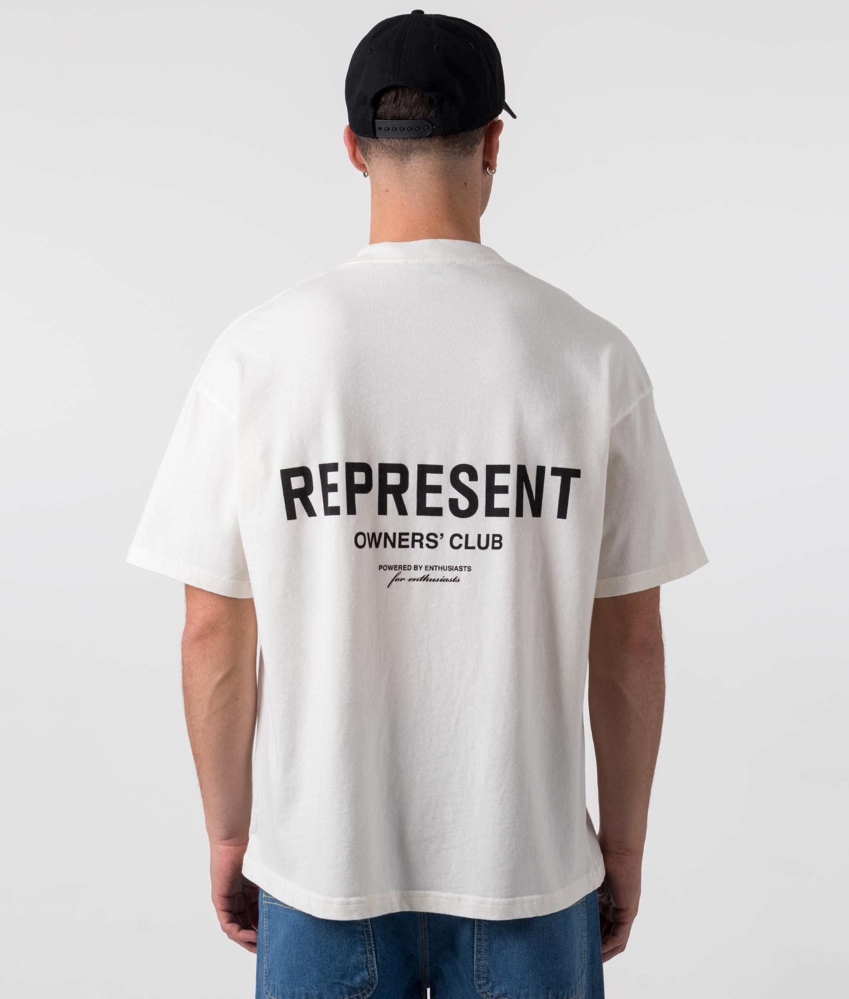 Oversized fit Owners' Club T-Shirt in 72 Flat White | REPRESENT | EQVVS