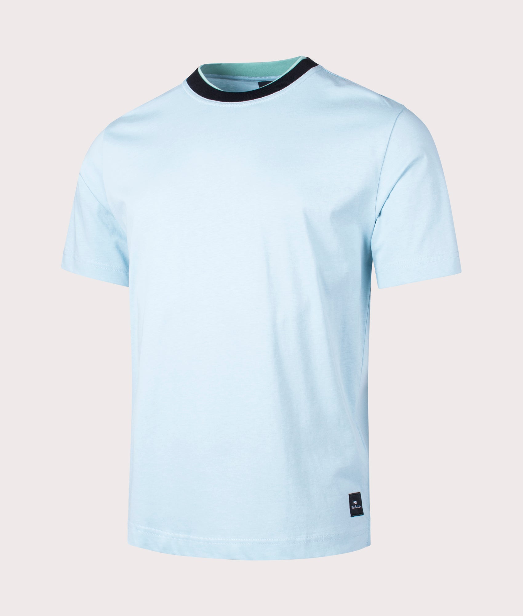 Light blue crew shop neck t shirt