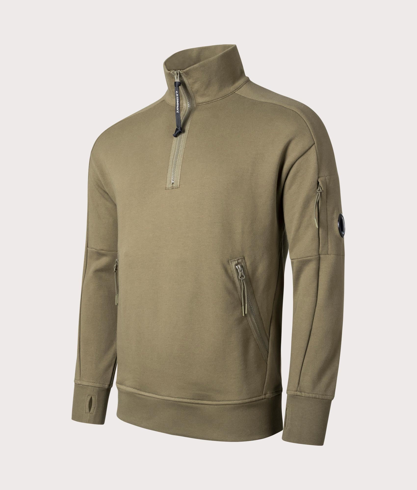 Quarter Zip Fleece Sweatshirt Butternut, C.P. Company