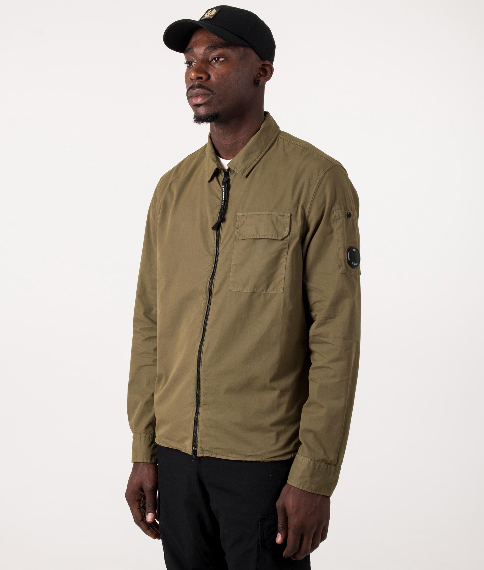 Zip Through Gabardine Overshirt Butternut | C.P. Company | EQVVS