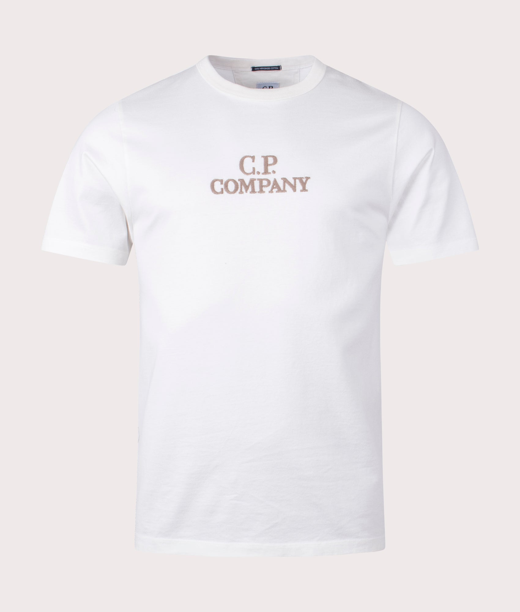 Jersey 30/2 Twisted Logo T-Shirt Gauze White | C.P. Company | EQVVS