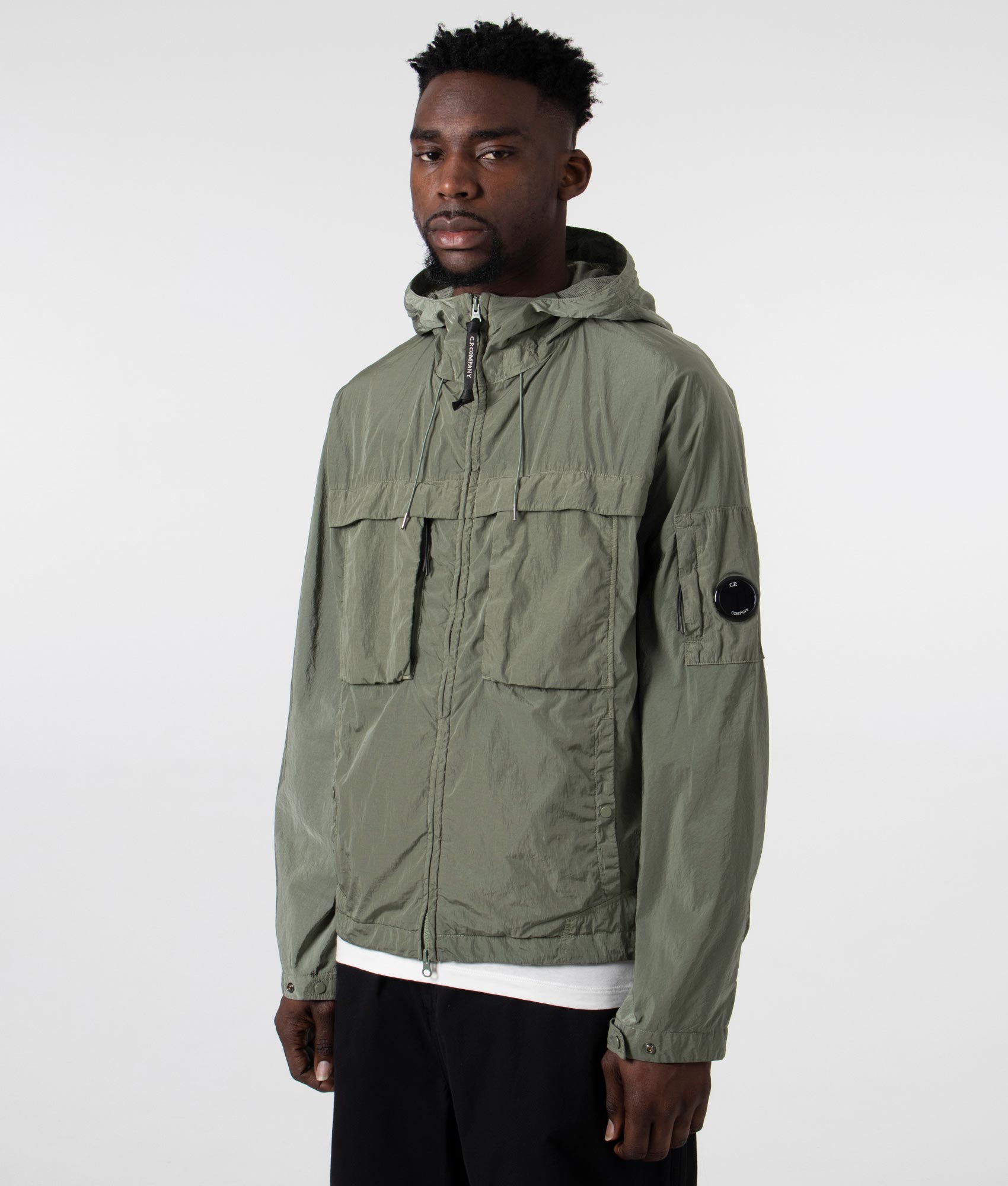 Chrome R Hooded Jacket in Agave Green CP Company EQVVS For Men