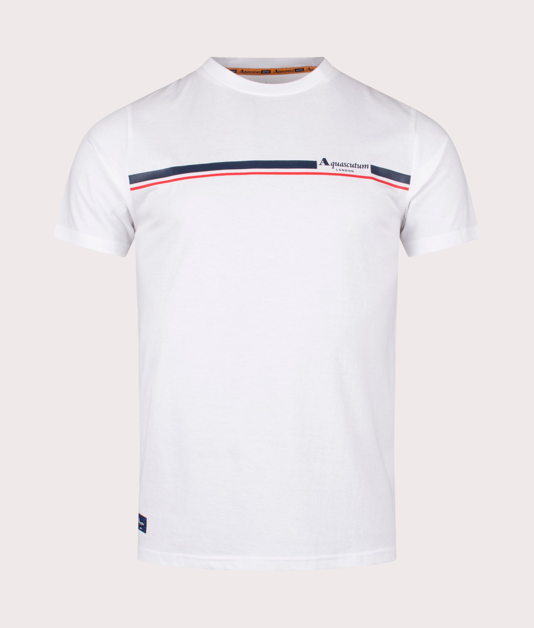 Active Cotton Stripes T Shirt White Aquascutum EQVVS