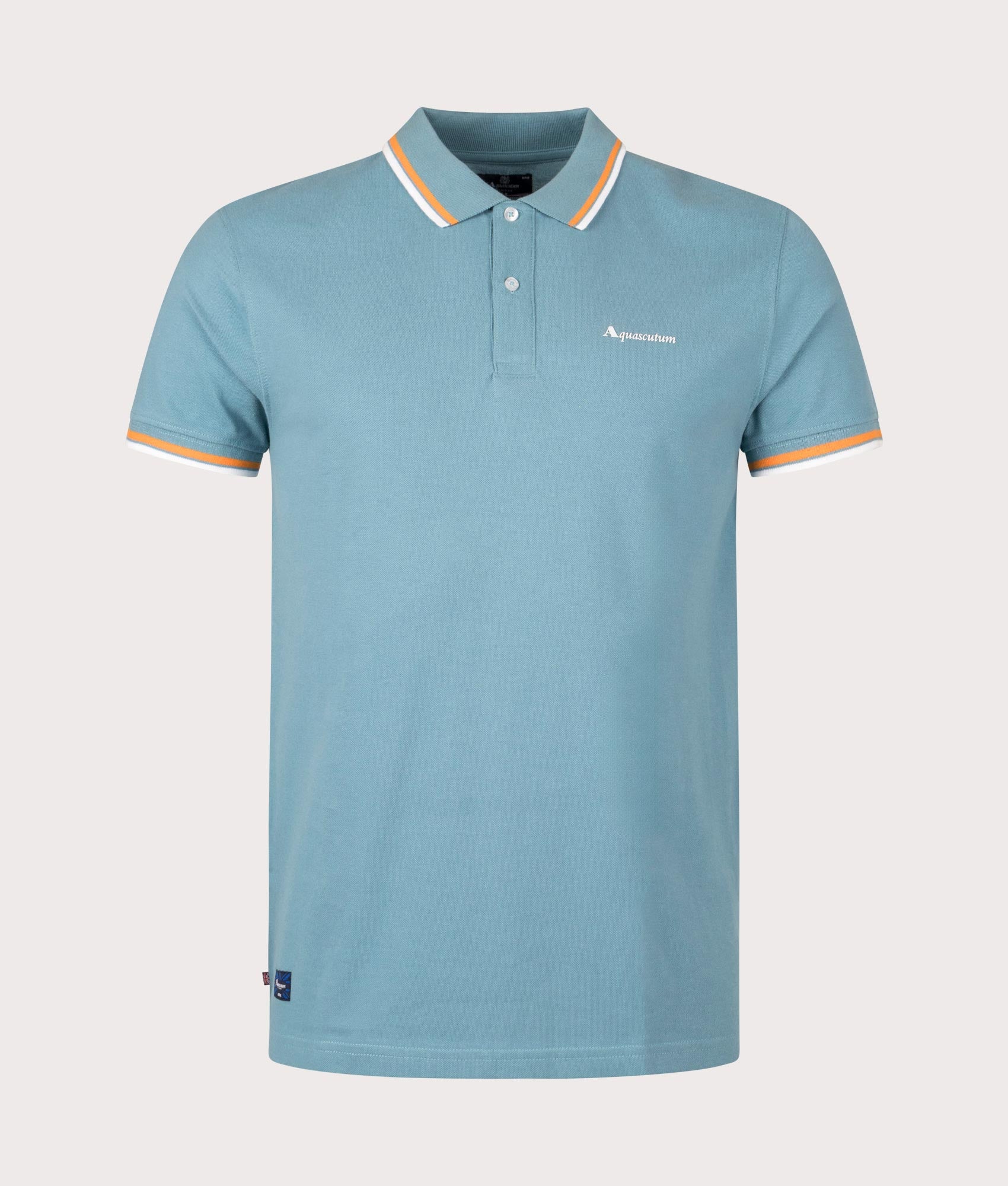 Active Cotton Stripes Dry Fit Polo Shirt Avio Aquascutum EQVVS