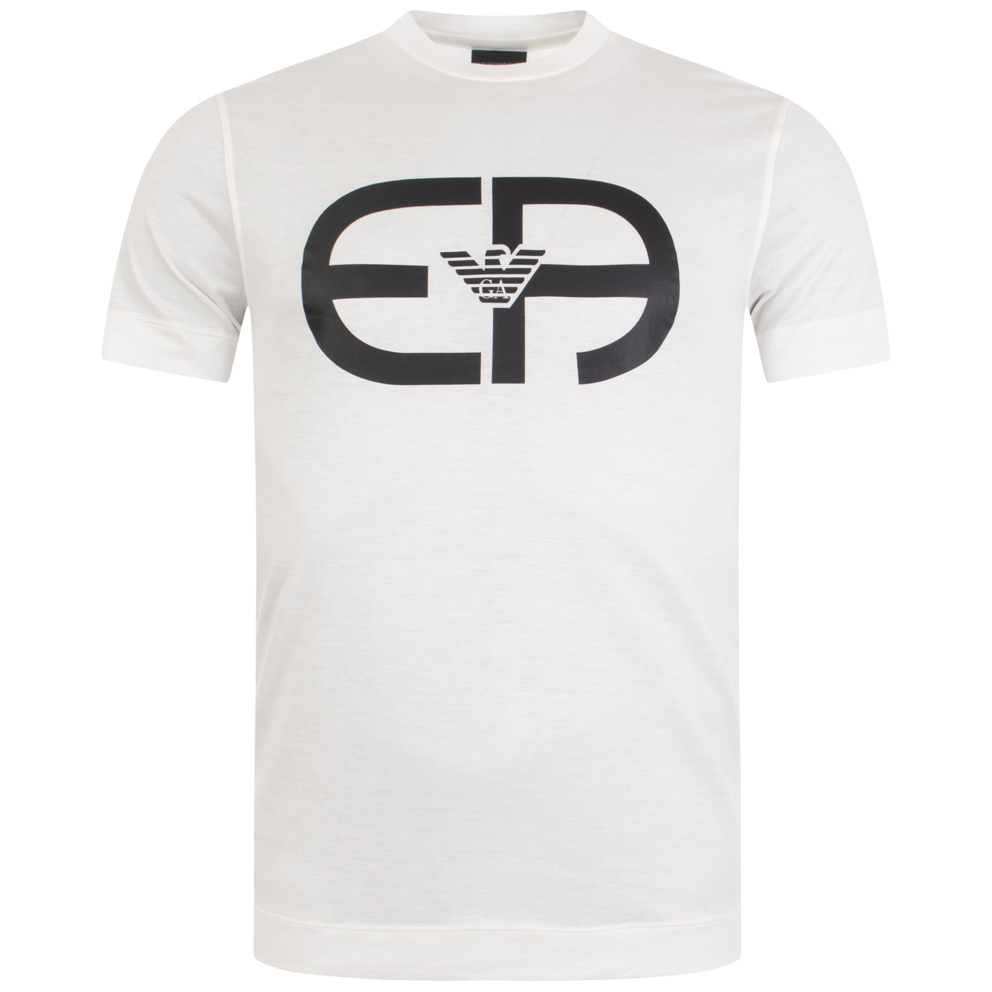 Large Oval Logo T-Shirt White | Emporio Armani | EQVVS