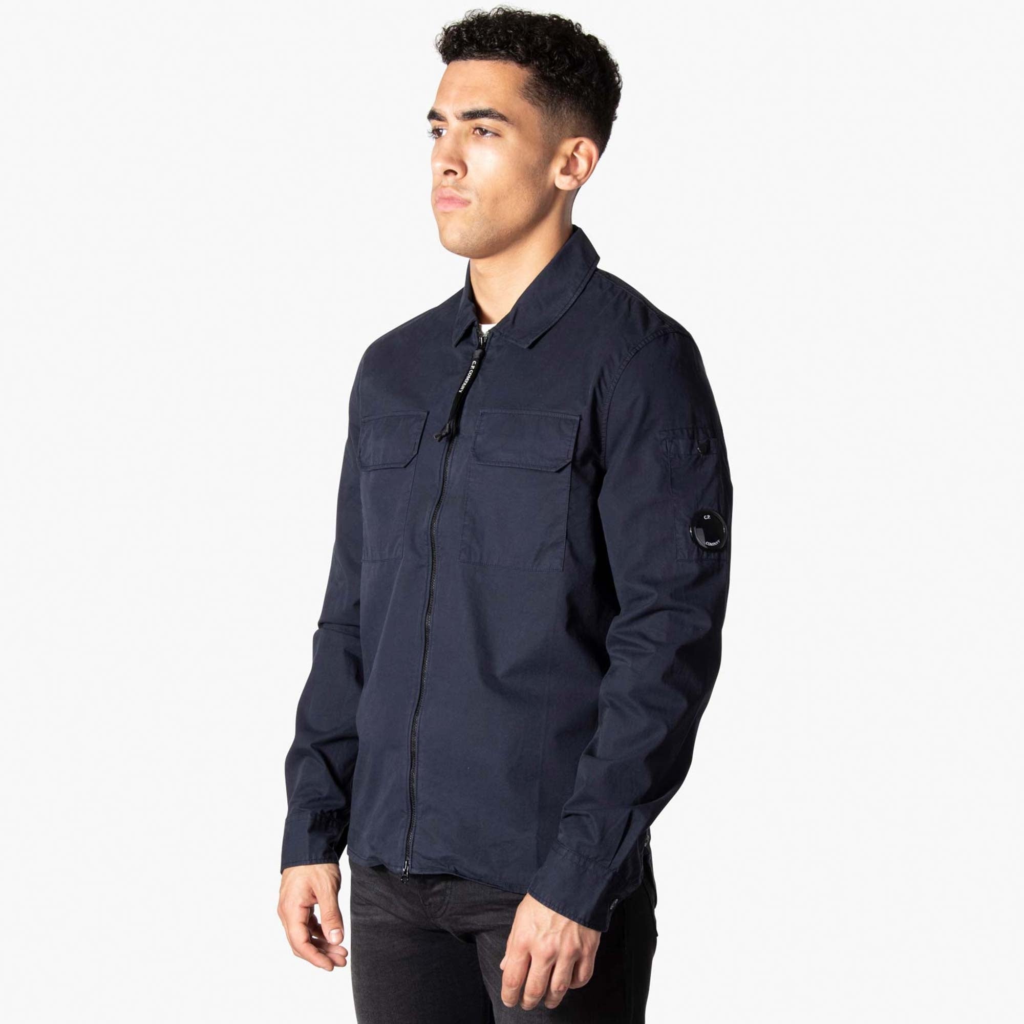 Gabardine Zipped Lens Overshirt Total Eclipse C.P. Company EQVVS