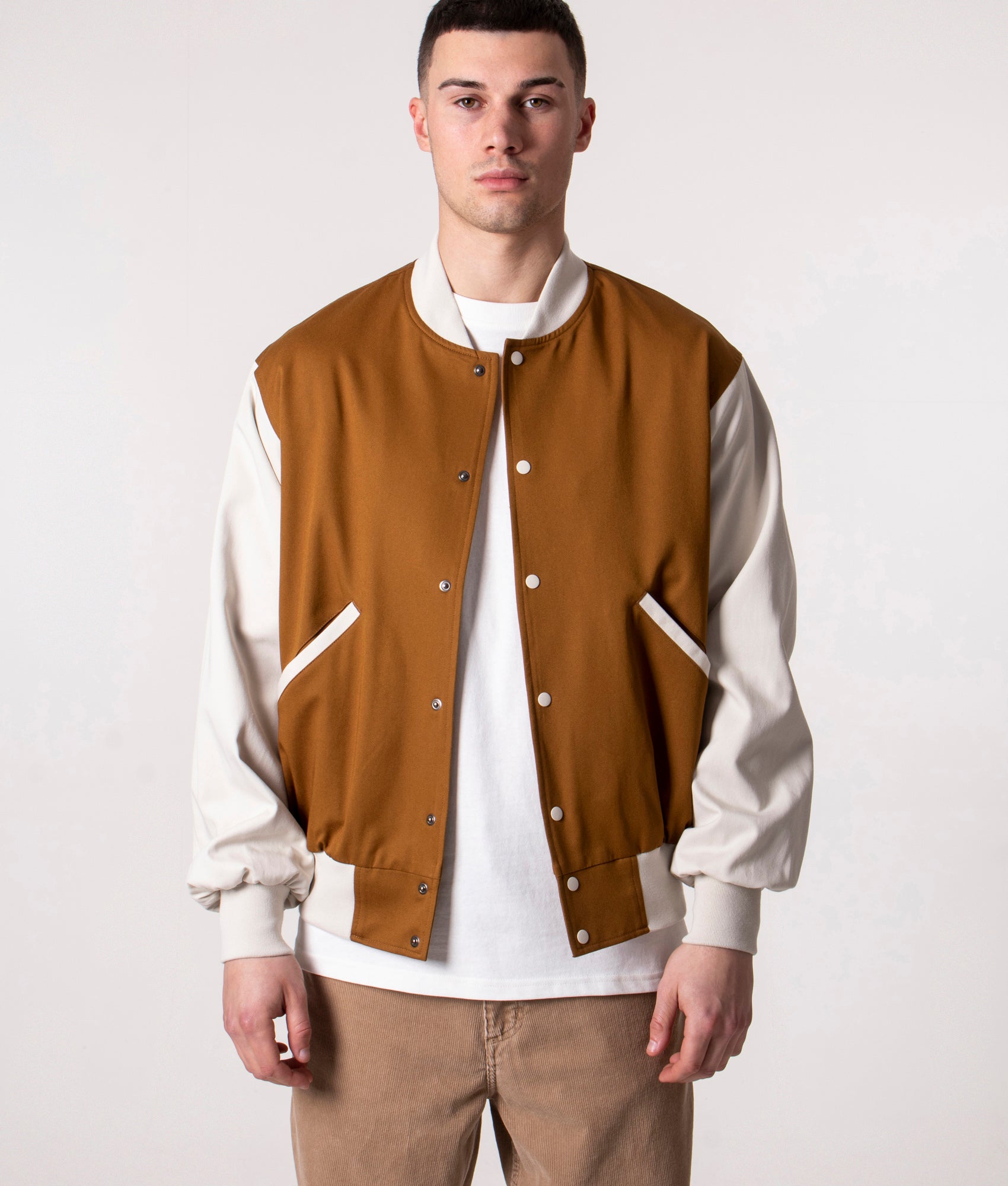 Relaxed fit Stadium Jacket Brown | Uniform Bridge | EQVVS