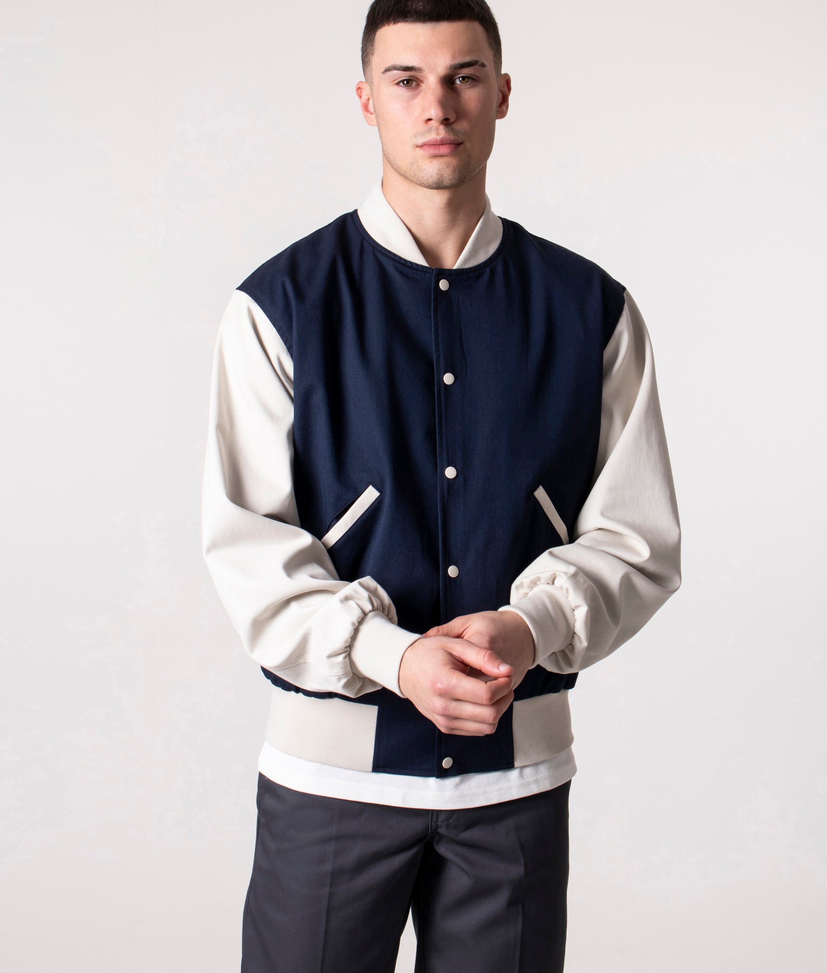 Oversized Stadium Jacket Navy | Uniform Bridge | EQVVS