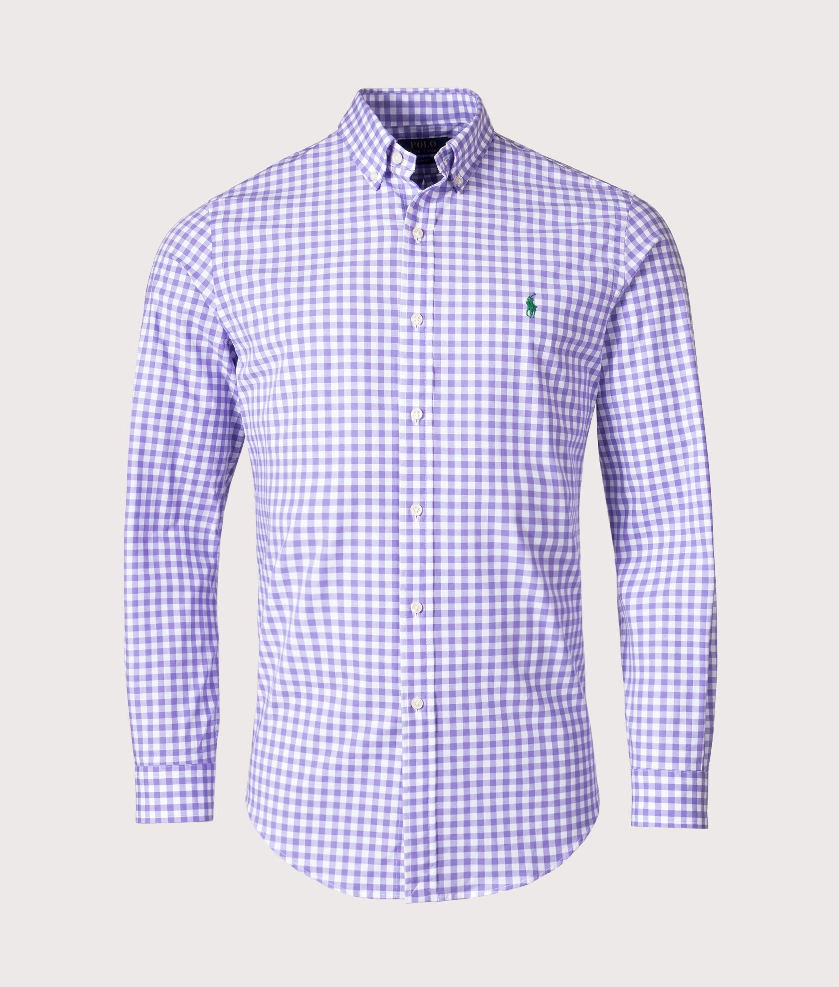 ralph lauren purple check shirt