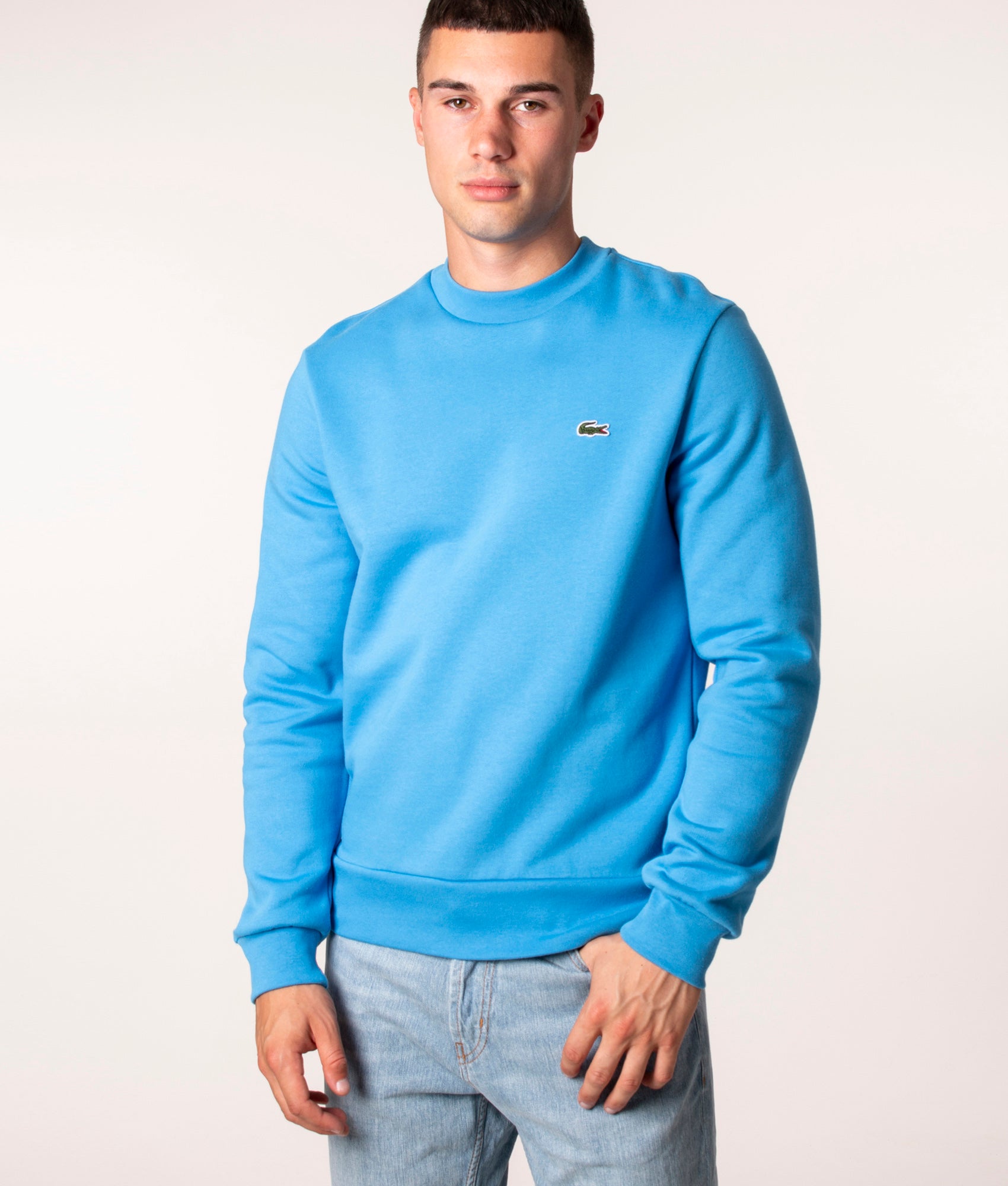 Brushed Lacoste Argentine Blue | Cotton Relaxed Sweatshirt EQVVS | Fit