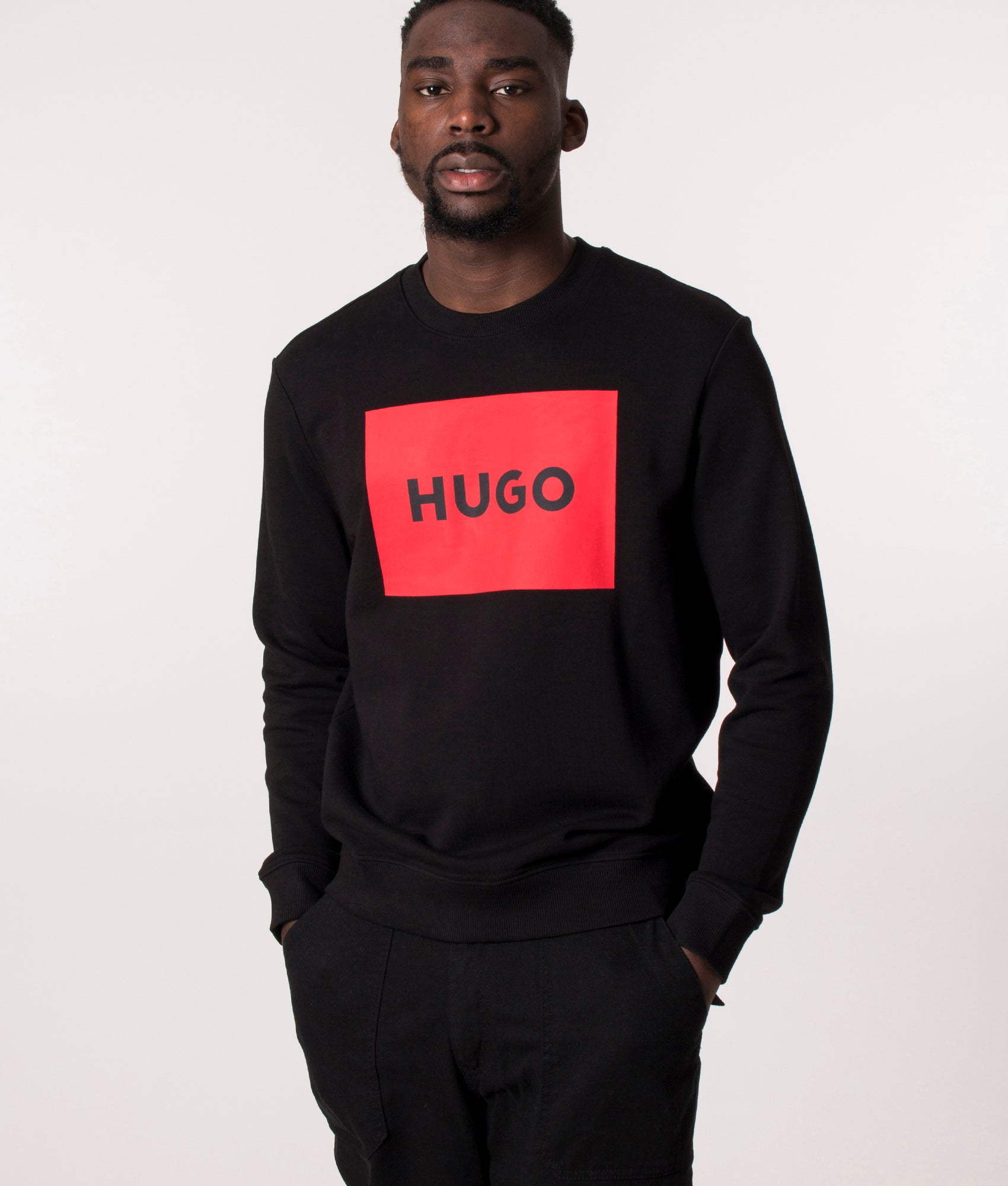 Hugo hot sale black sweatshirt