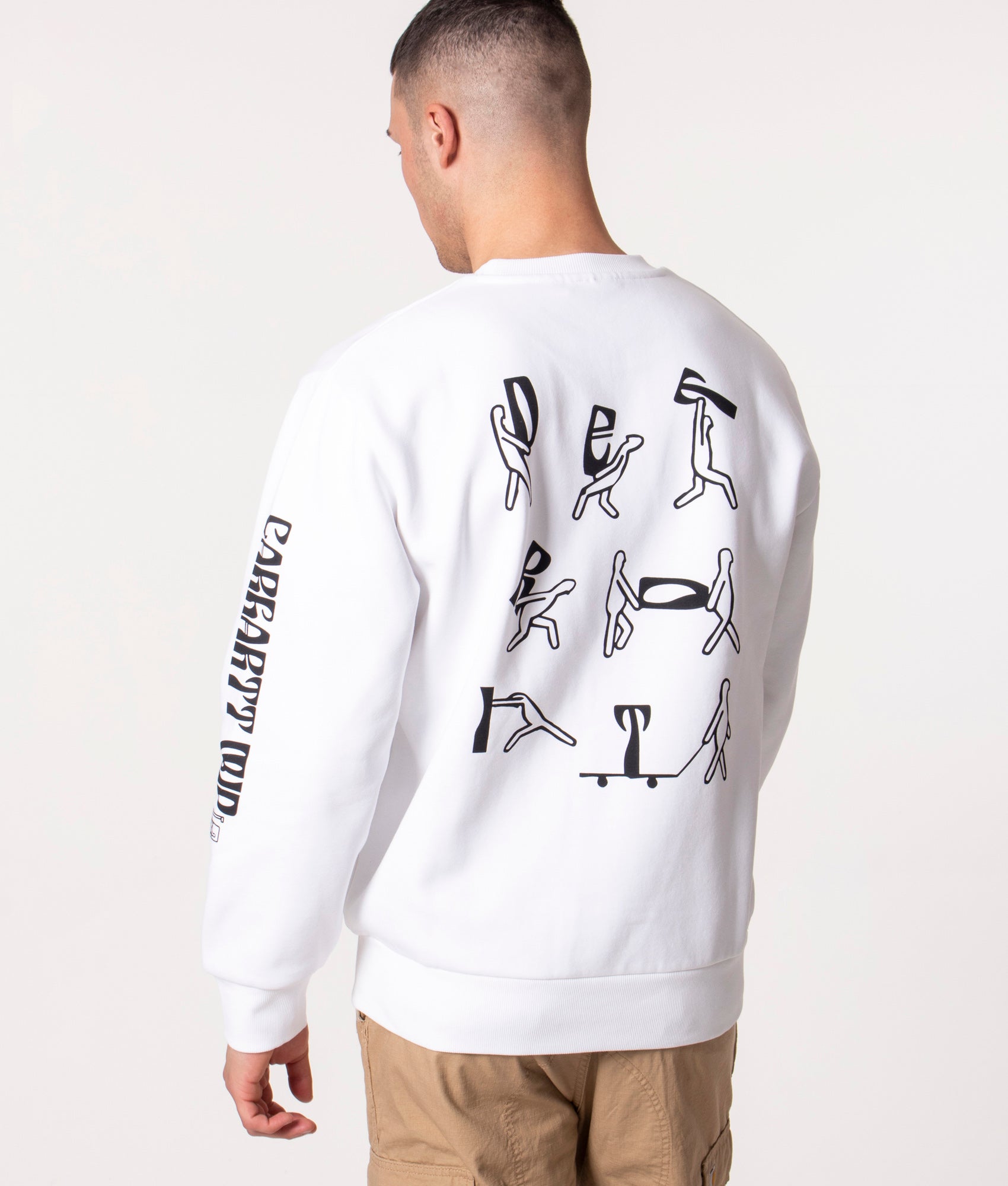Relaxed Fit Removals Sweatshirt White Black | Carhartt WIP | EQVVS