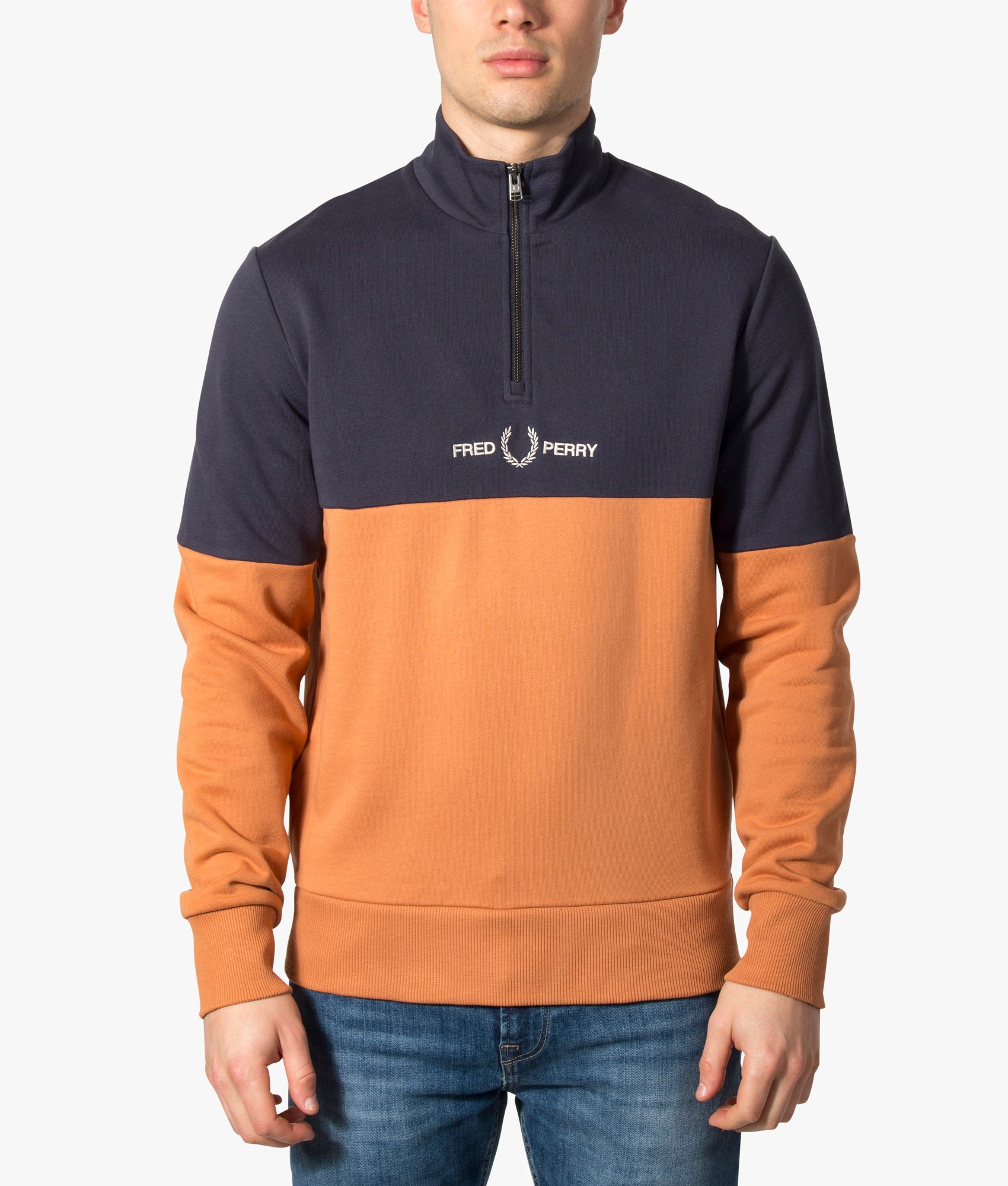 Fred perry hotsell quarter zip sweatshirt