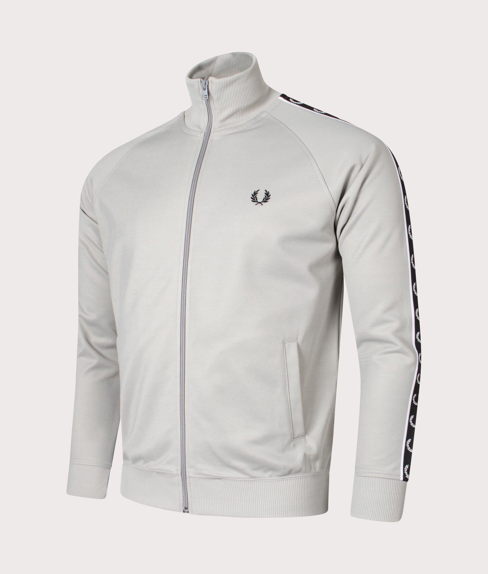 Seasonal Taped Track Top Concrete/Black | Fred Perry | EQVVS