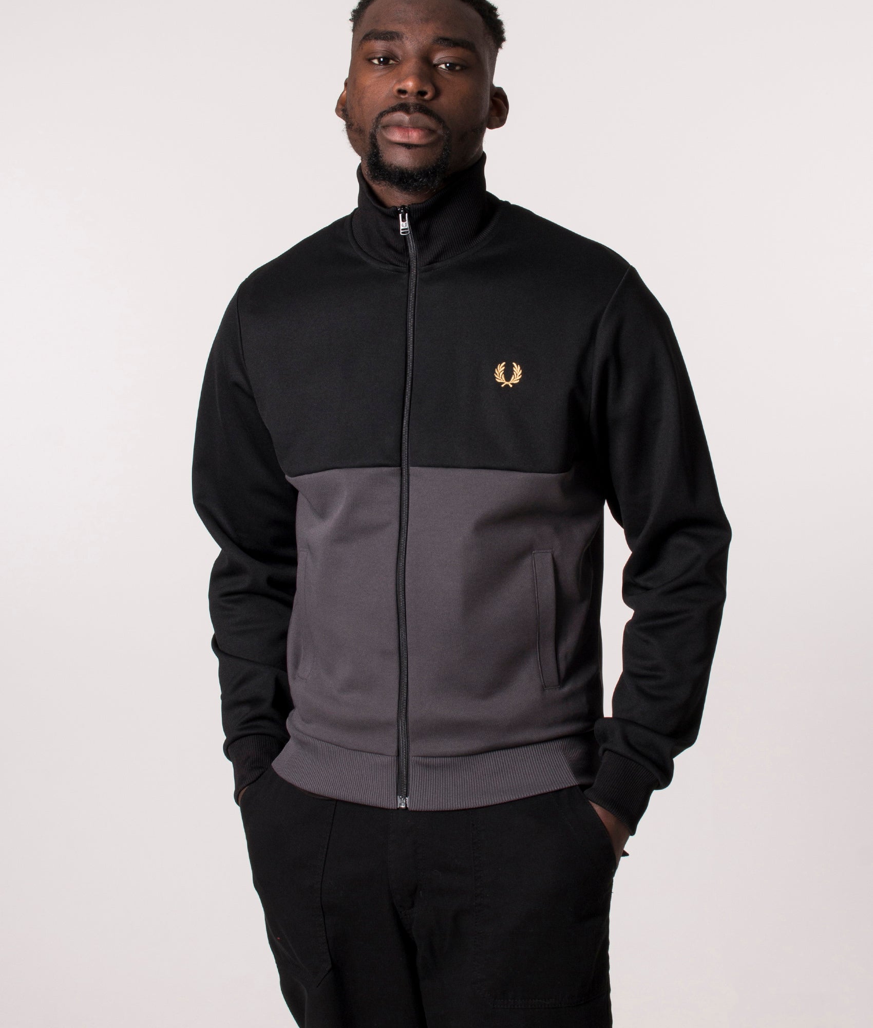 Fred perry block track on sale jacket