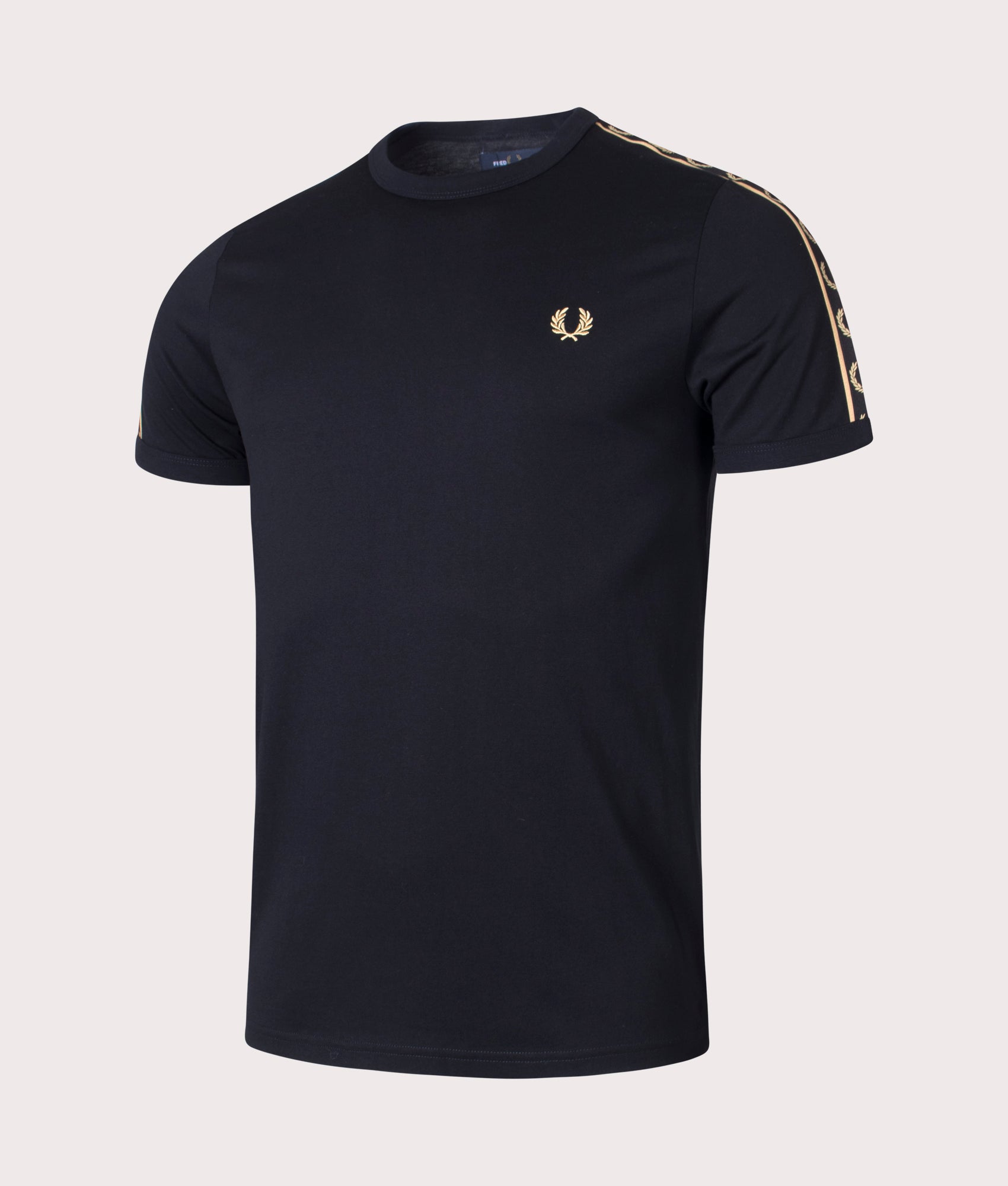 Contrast Tape Ringer T-Shirt Black | Fred Perry | EQVVS