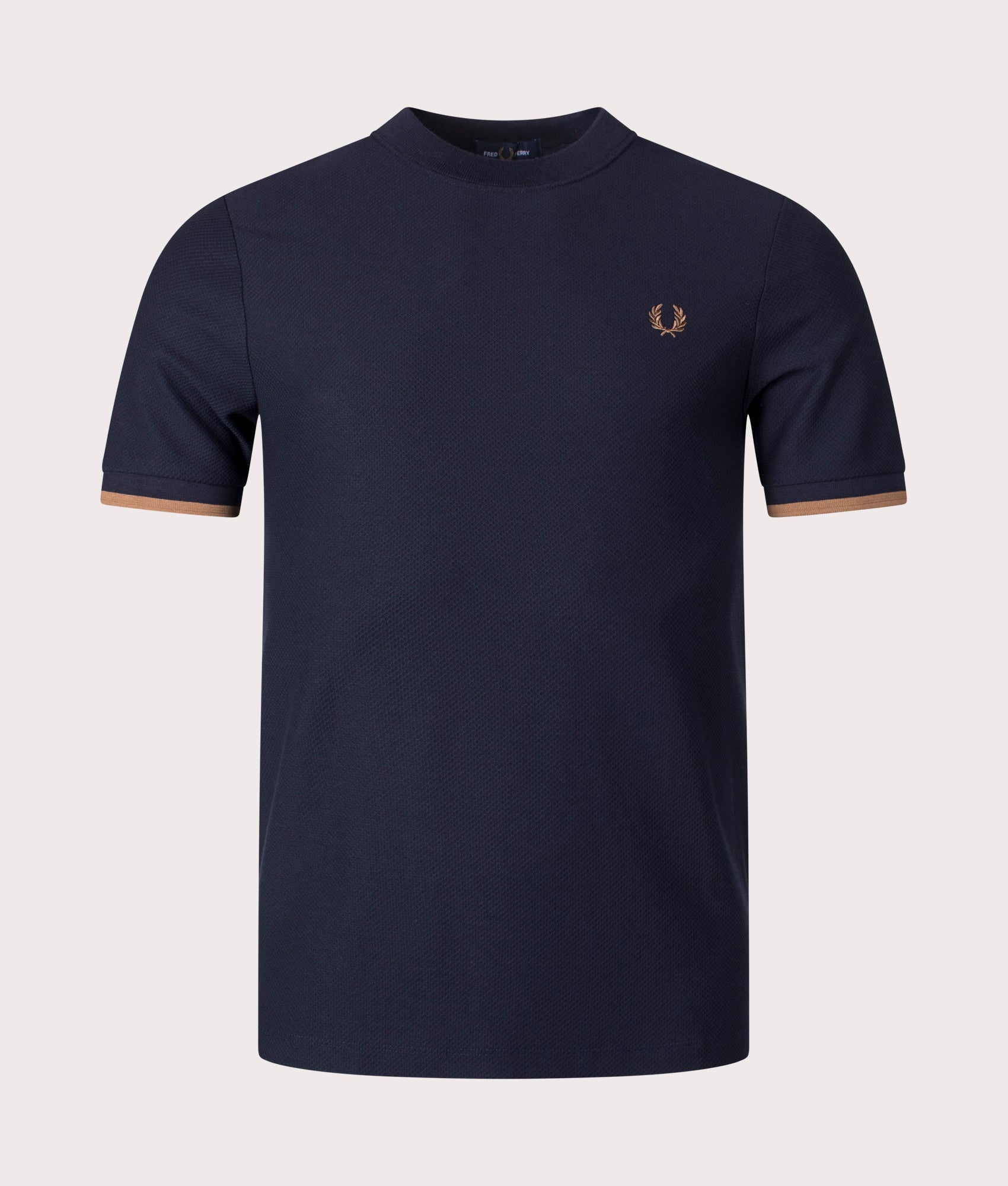 Tipped Cuff Pique T-Shirt Navy | Fred Perry | EQVVS