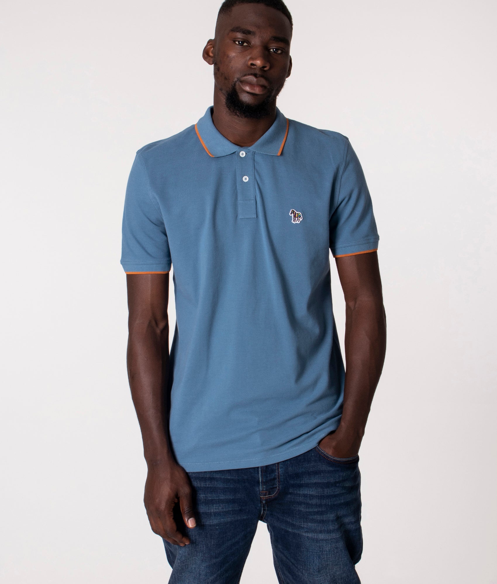 Zebra Badge Polo Shirt Light Blue | PS Paul Smith | EQVVS