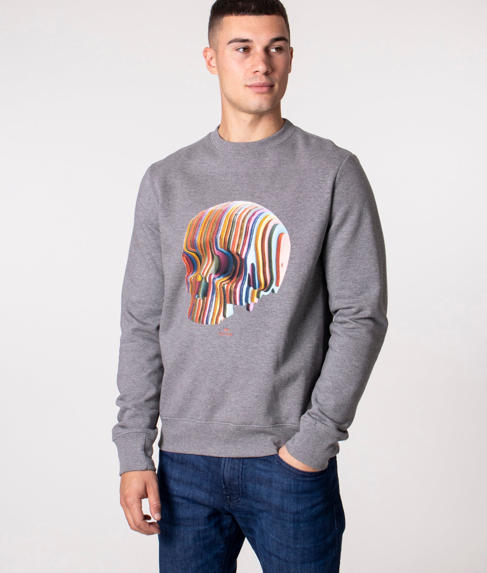 Skull Sweatshirt Grey Melange | PS Paul Smith | EQVVS