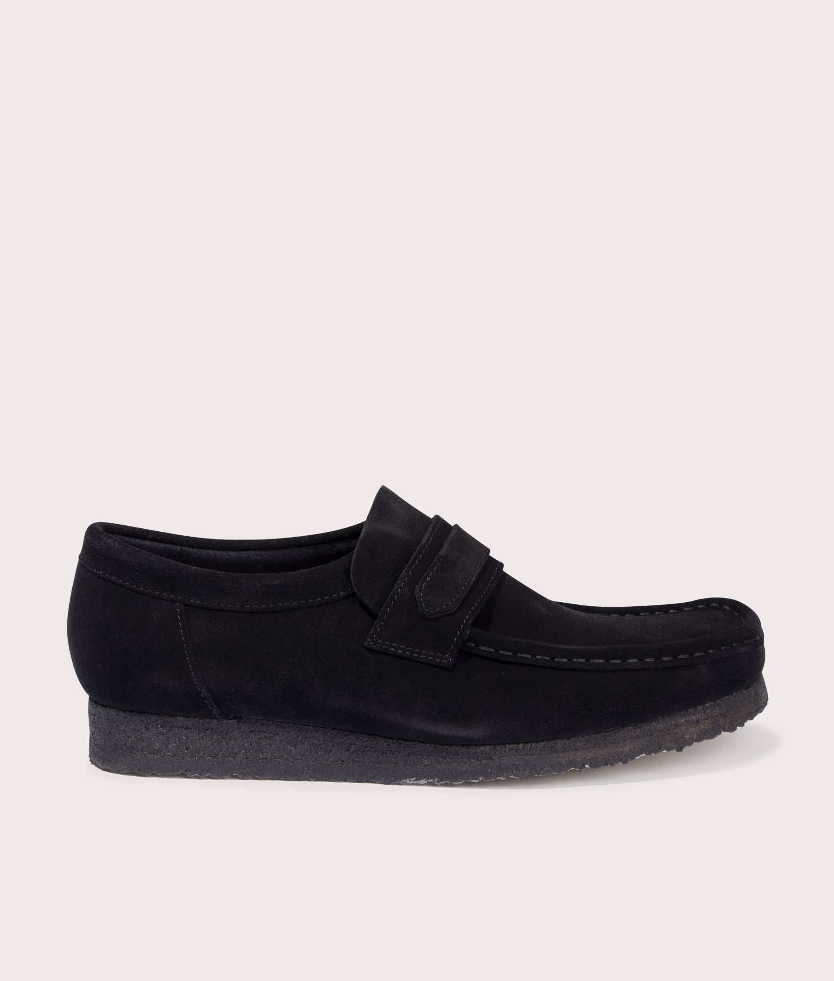 Wallabee Loafer Shoe Black Suede | Clarks Originals | EQVVS