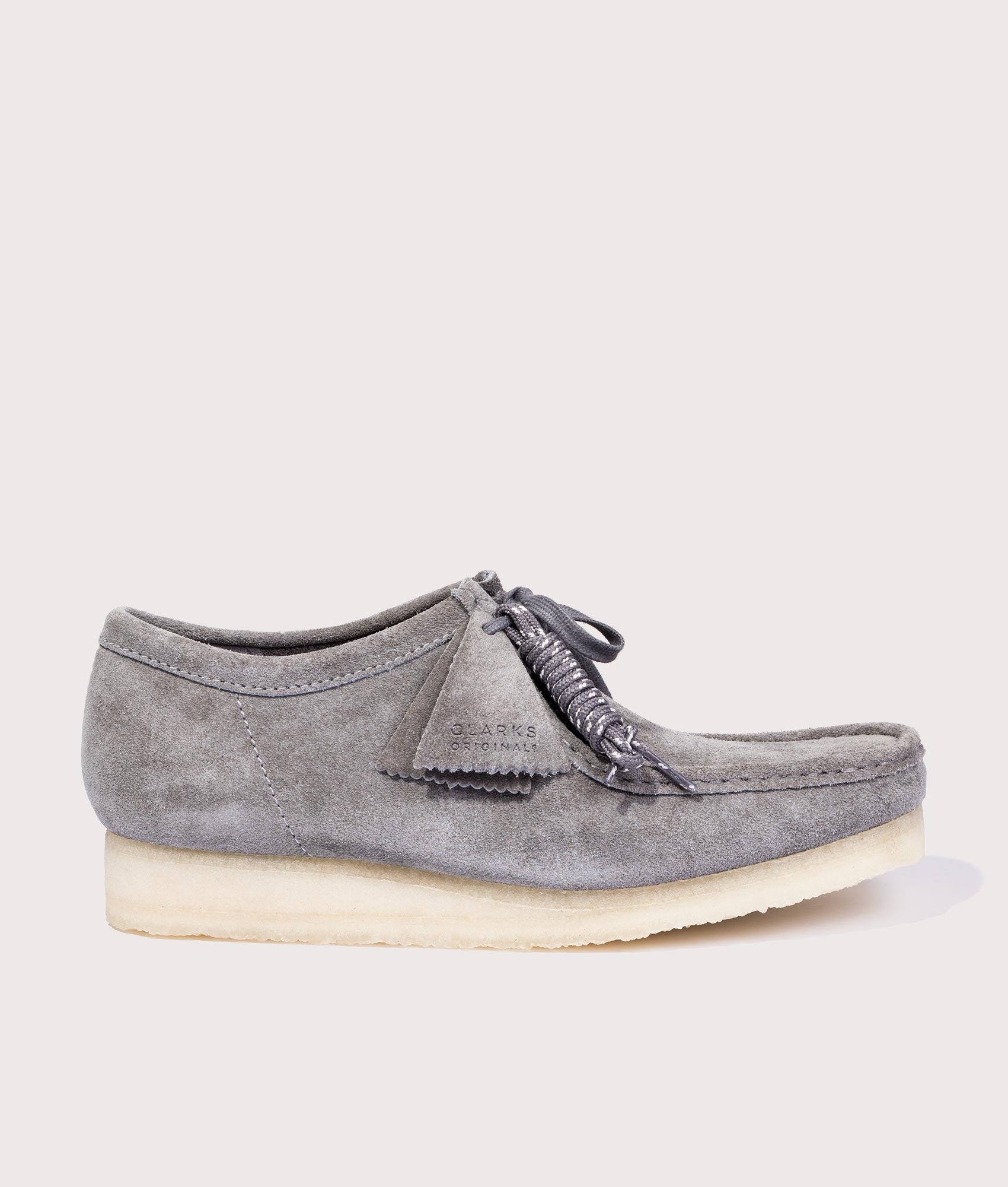 Clarks wallabees grey best sale