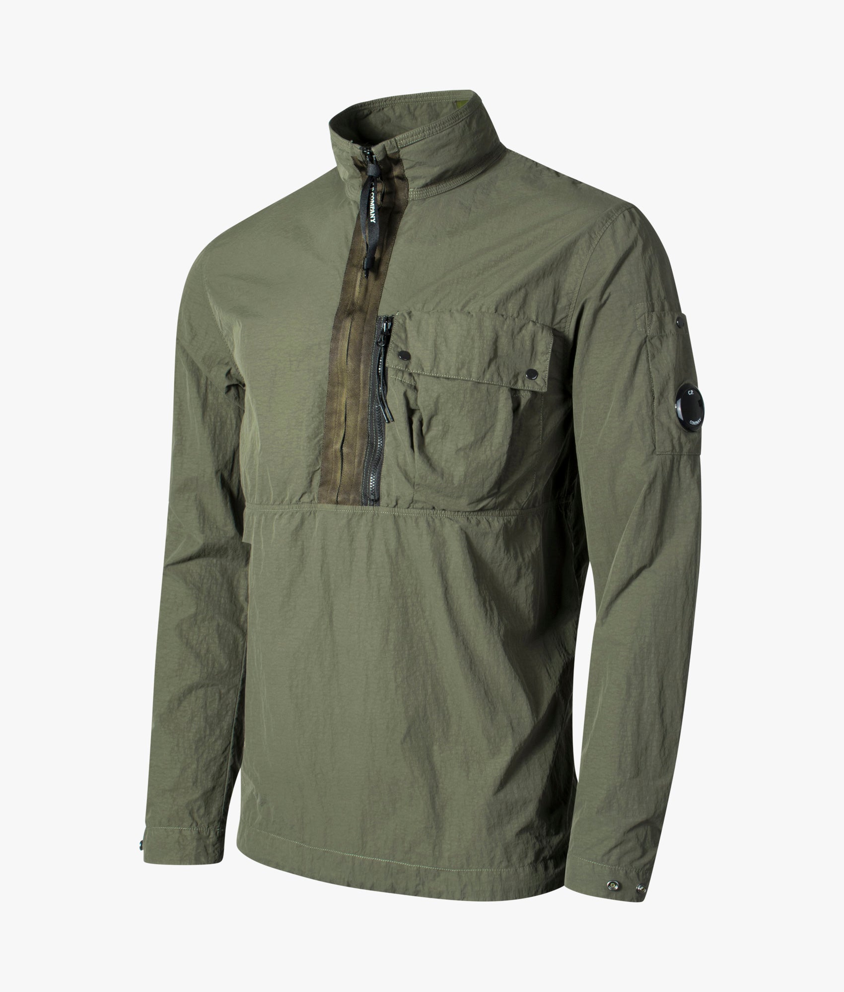 C.P. Company | Flatt Nylon Quarter Zip Through Overshirt | EQVVS