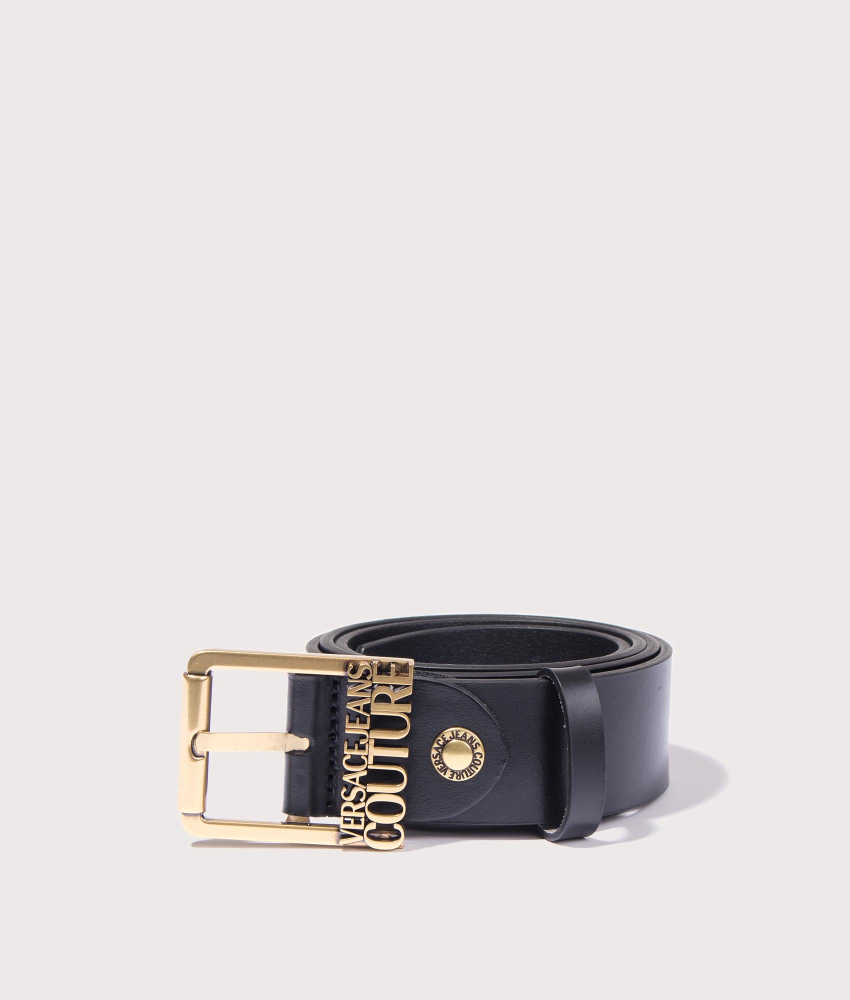 Cintura Logo Belt Black/Old Brass | Versace Jeans Couture | EQVVS