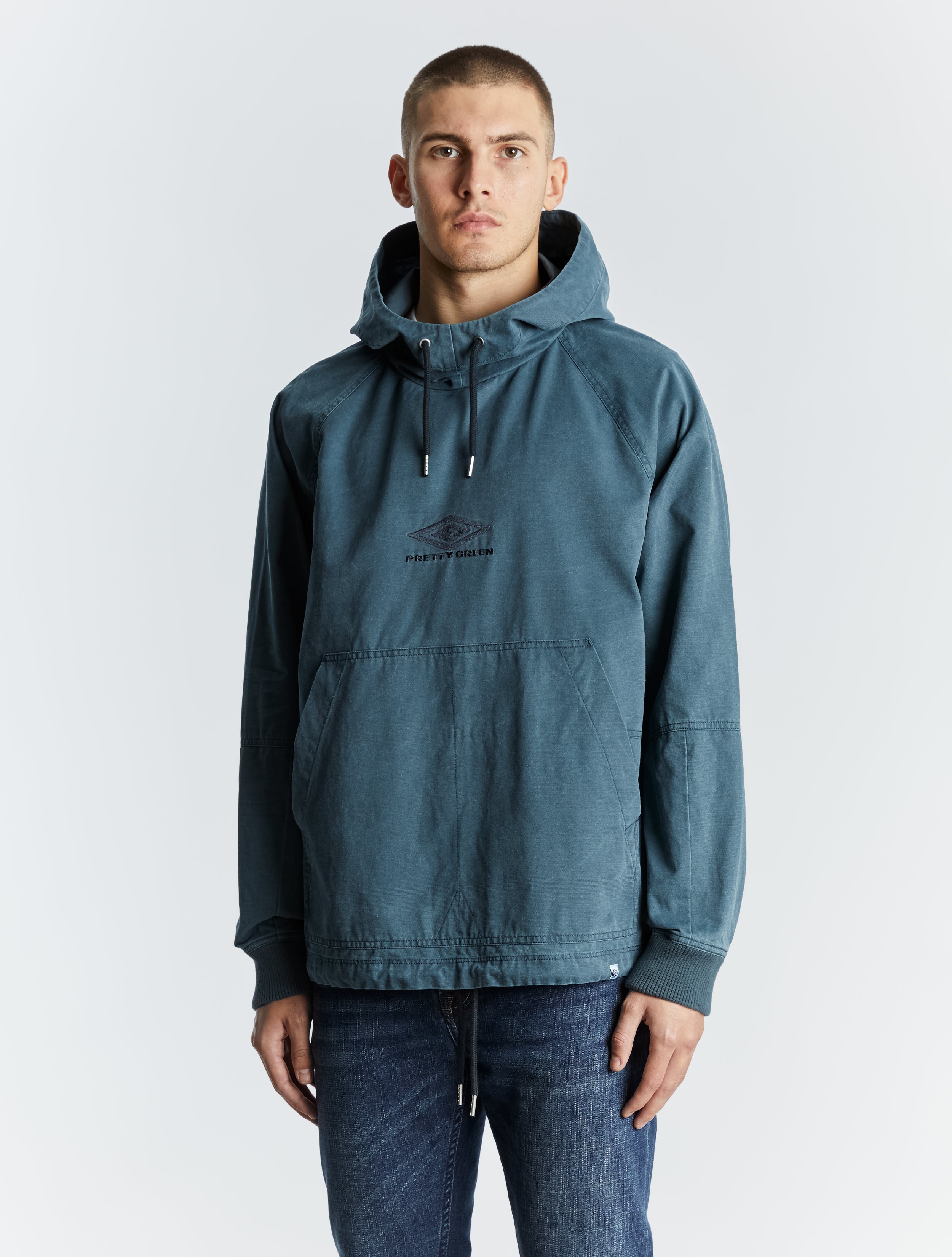 Pretty Green x Umbro Hooded Cotton Top Grey Pretty Green EQVVS