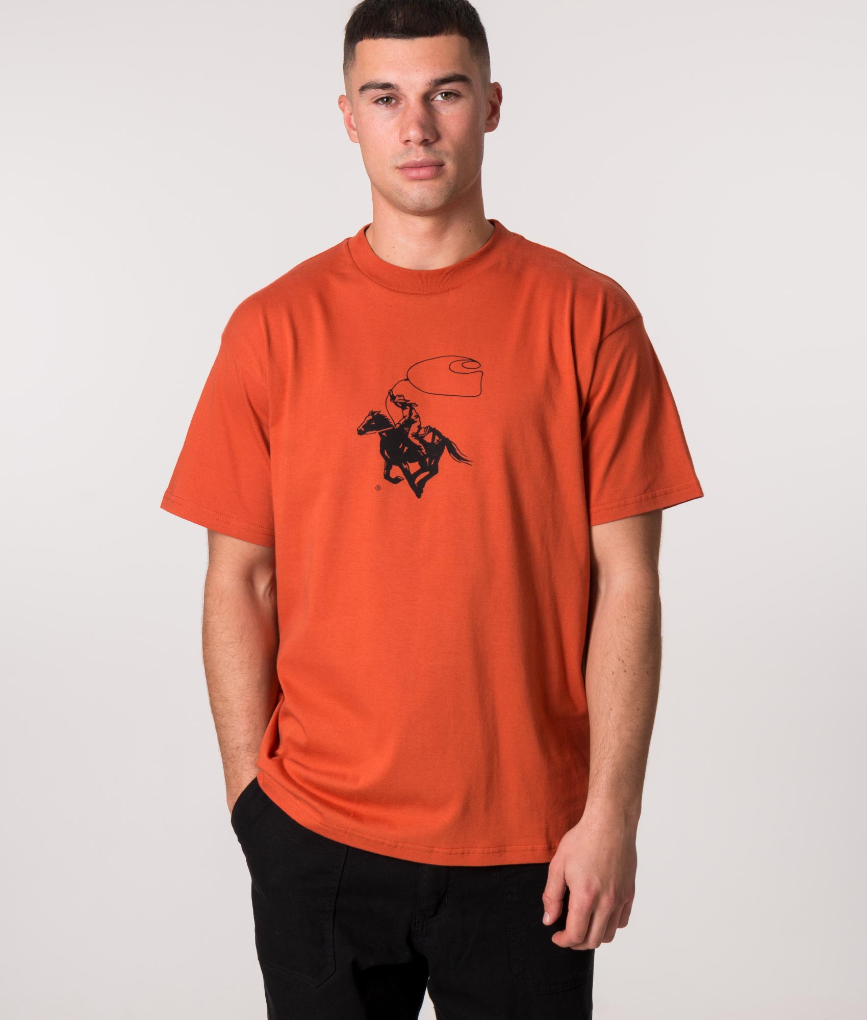 Relaxed Fit Lasso T-Shirt Phoenix/Black | Carhartt WIP | EQVVS