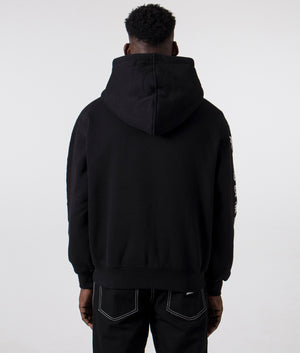 Relaxed-Fit-Oe-Zip-Up-Hoodie-Black-PLEASURES-EQVVS-Front-Image