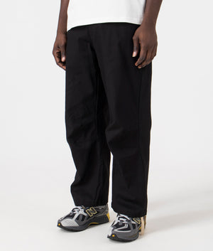 Wander Wide Leg Cargo Pants in Black by Pleasures. EQVVS Model Shot. 