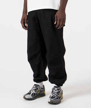 Wander Wide Leg Cargo Pants in Black by Pleasures. EQVVS Model Shot.