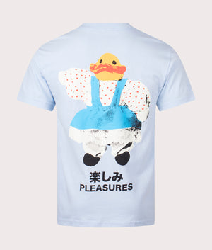 Duck T-Shirt in Powder Blue by Pleasures. EQVVS Back Angle Shot.