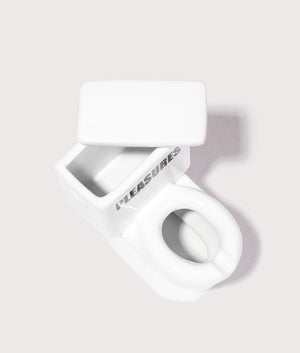 Toilet Ashtray in White by Pleasures. EQVVS Menswear Detail Shot