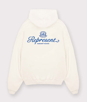 Permanent Vacation Zip Through Hoodie in Antique White by Represent. EQVVS Shot.