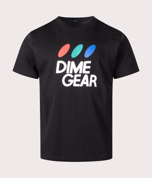 Dime Gear T-Shirt in Black by Dime. EQVVS Front Angle Shot.